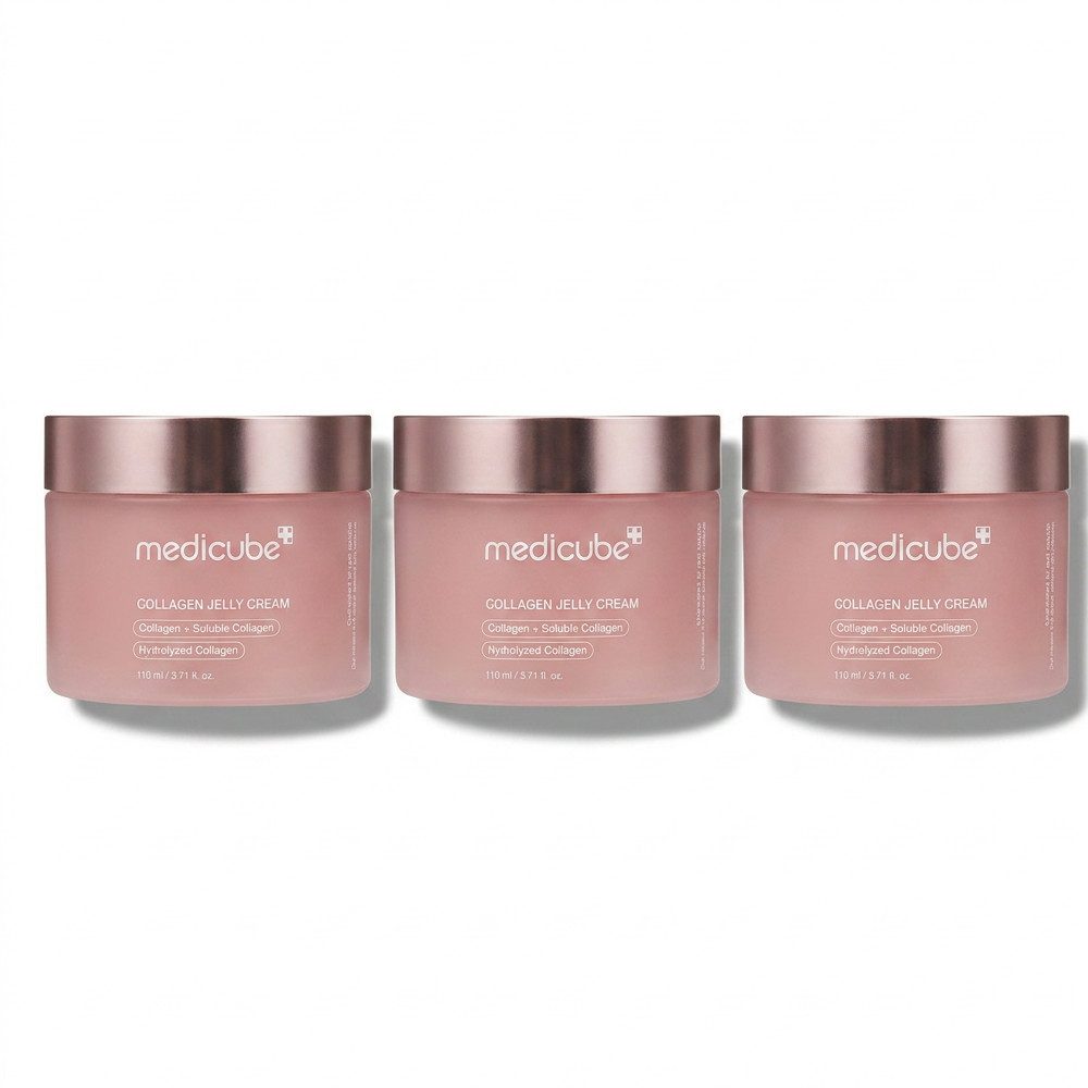 Medicube Gesichtsgel Medicube Collagen Jelly Cream 3er Set, 1-tlg., Vorteilspack mit drei Gel-Cremes für die tägliche Pflege