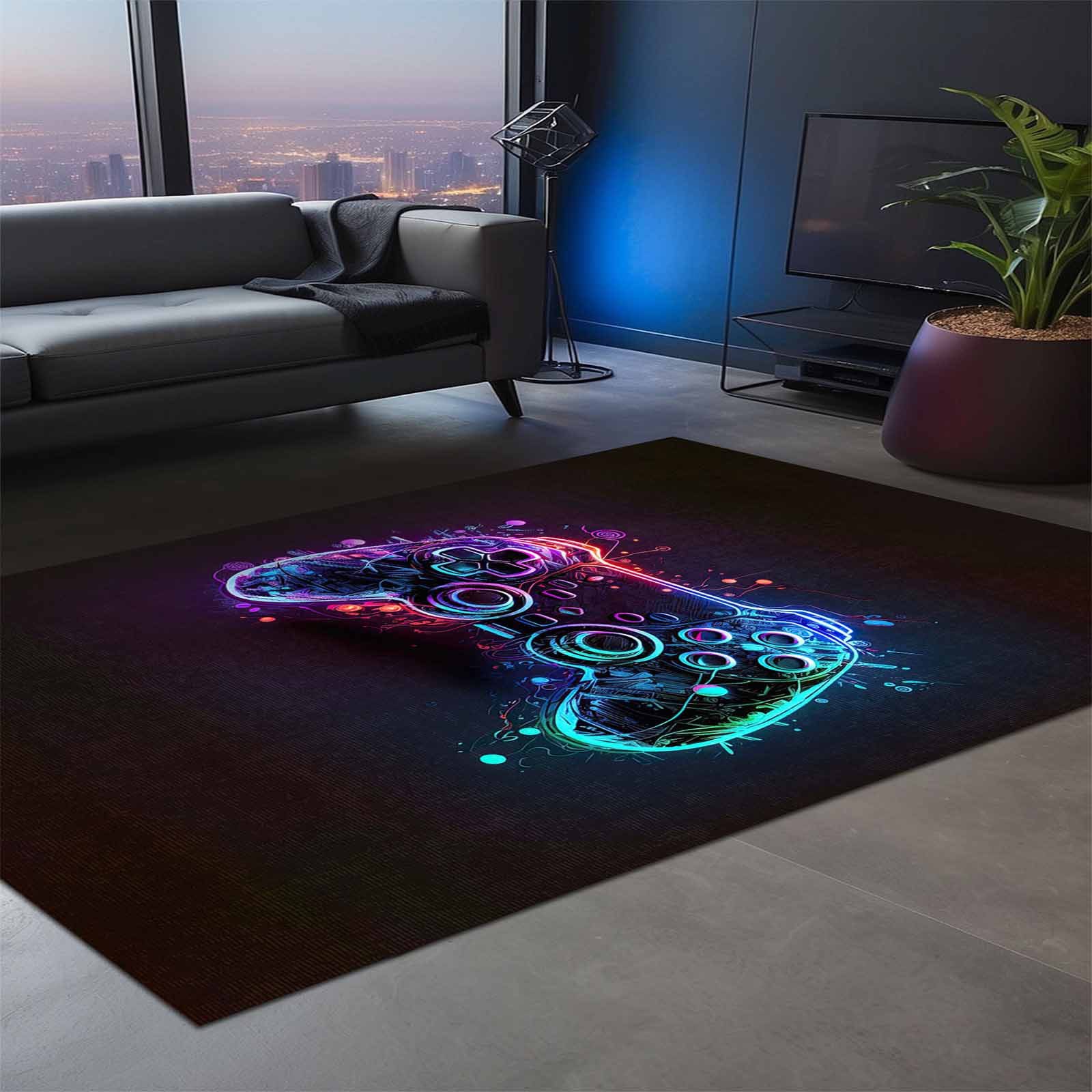 Bamyum Teppich Funspot Chenille Druck Teppich, Gaming Videospiel Waschbarer günstig online kaufen