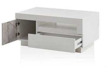 Furn.Design Couchtisch Airen (Wohnzimmertisch in weiß oder Anthrazit, 100 x60 cm), mit Marmor-Optik