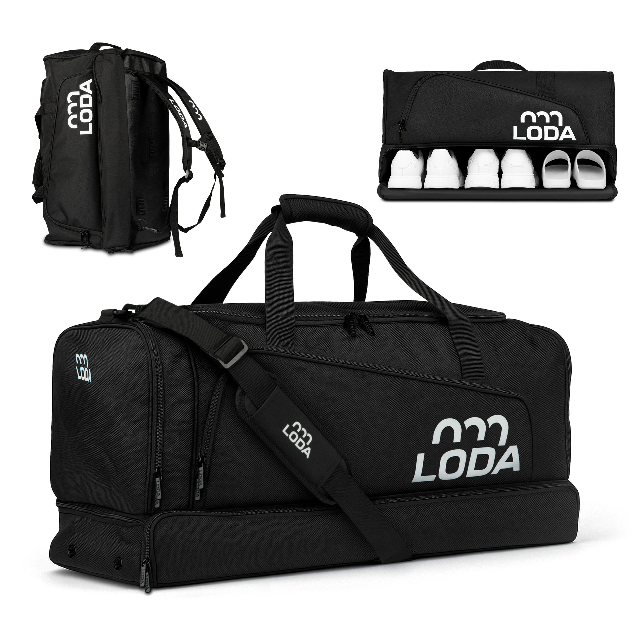 LODA sports Sporttasche - Rucksackfunktion, Schuh-, Wertsachen-, Dusch- & N günstig online kaufen