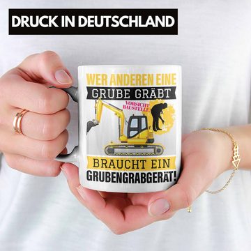 Trendation Tasse Wer Anderen Eine Grube Gräbt Tasse Bagger-Fahrer Geschenk Grubengrabge