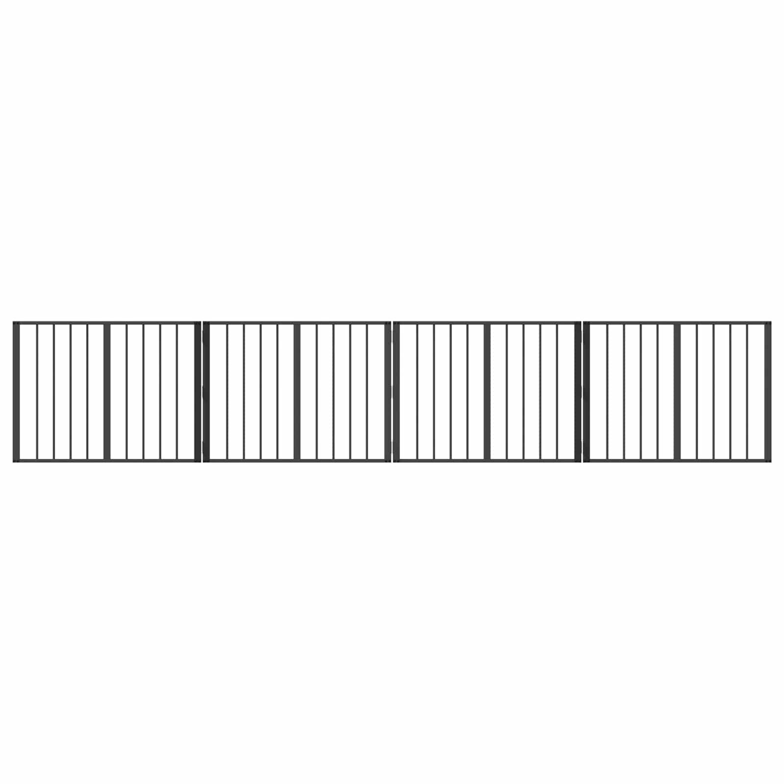 vidaXL Hundezwinger 80 x 60 cm Hunde Absperrgitter Faltbar 4-teiliges Schwarz 80x60 cm Ver
