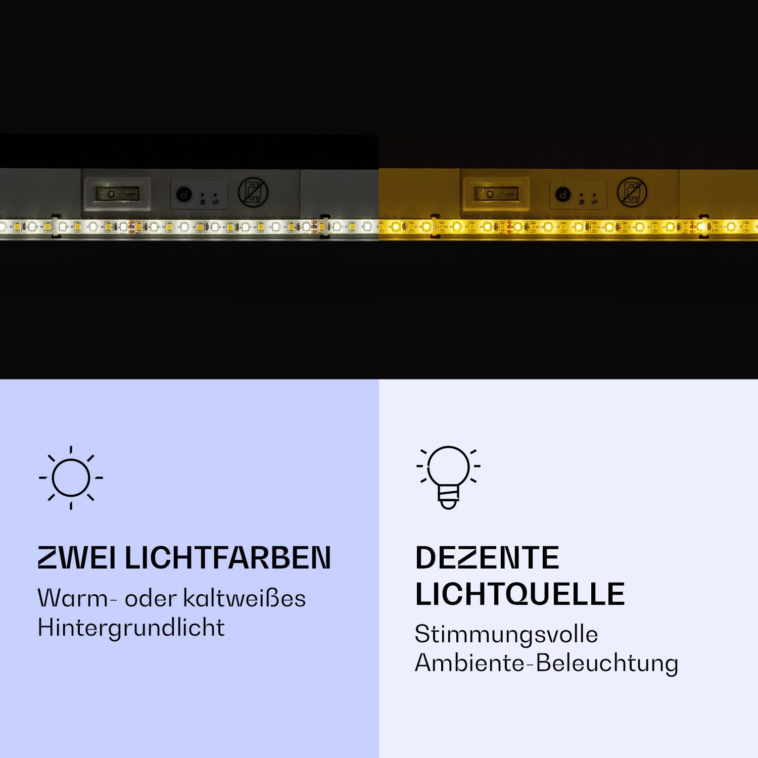 Klarstein Heizkörper Wondersky, elektrischer Infrarot Heizung mit Thermostat Wärmestrahlung