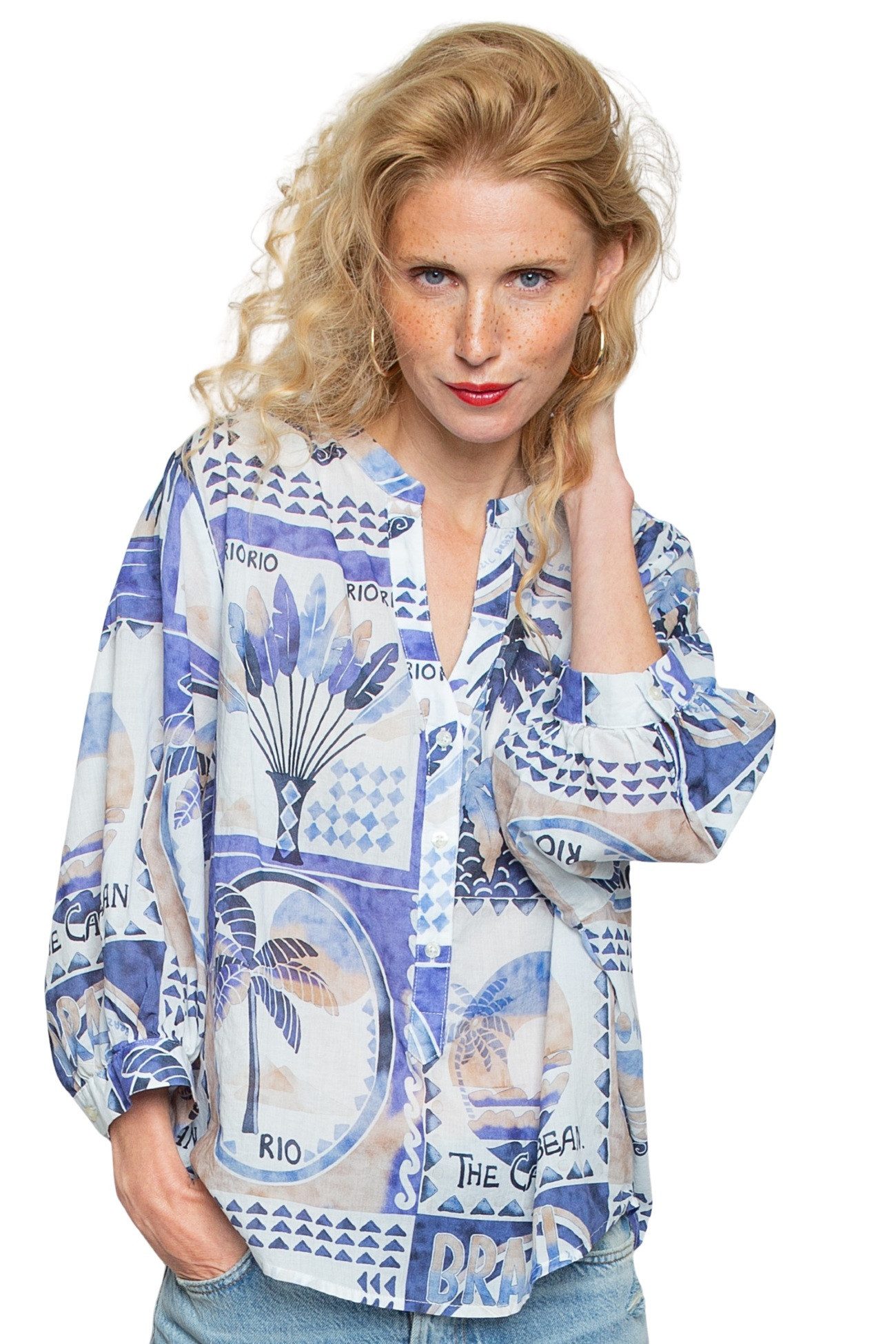 Emily Van Den Bergh Schlupfbluse Damenbluse 8934-690