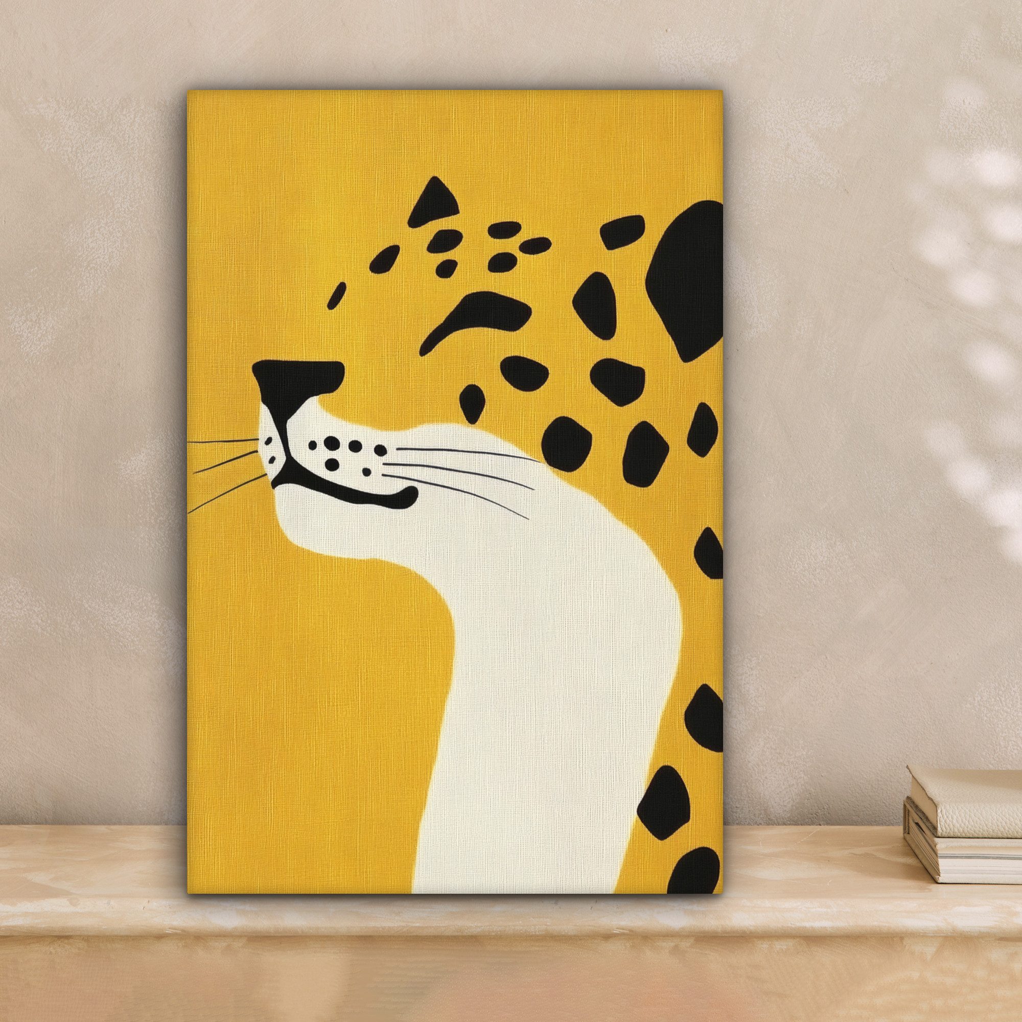 OneMillionCanvasses® Leinwandbild Gepard - Illustration - Gelb, Fotodruck ( günstig online kaufen