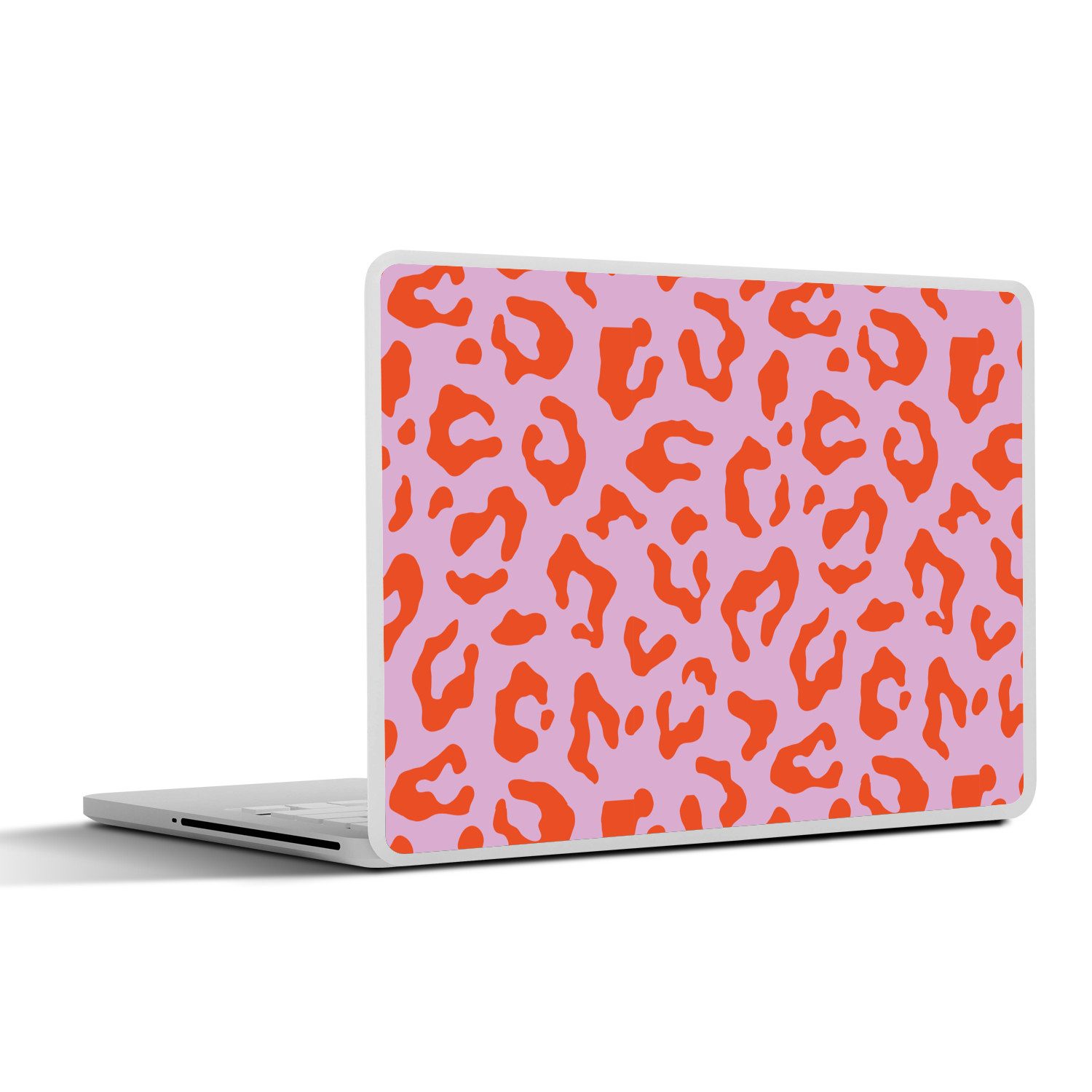MuchoWow Laptop-Aufkleber Pantherprint - Rot - Lila - Rosa - Tierprint, (1tlg), Laptop Folien Cover, Наклейка, Sticker, Schutz vor Kratzern, 30x21 cm
