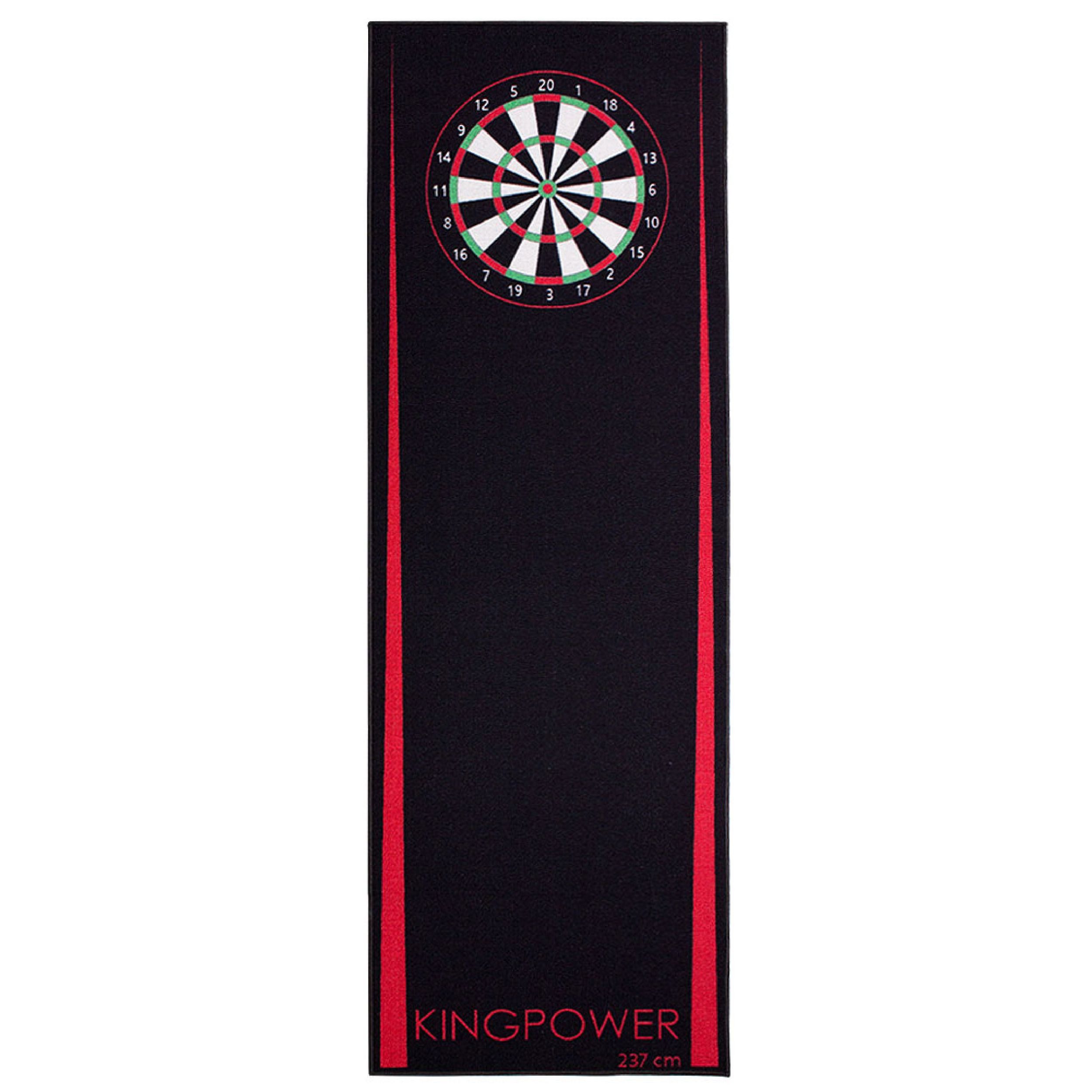 Kingpower Dartmatte Dart Matte Dartteppich Turnier Matte Dartmatte Darts 237 x 80 cm Rot