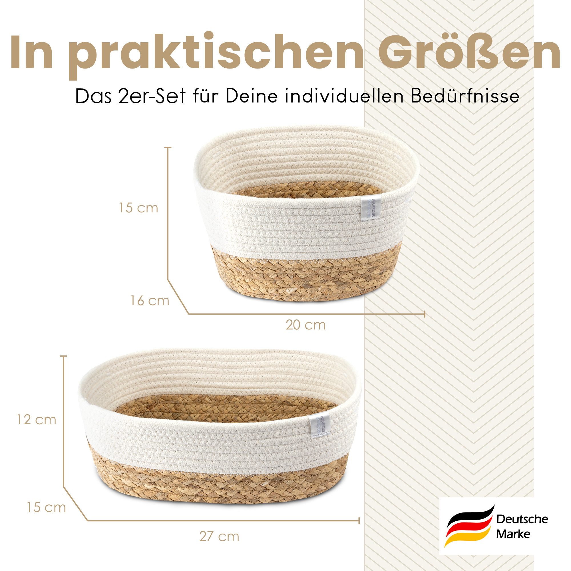 NORDIS DESIGN Aufbewahrungskorb Set "Alina" aus günstig online kaufen