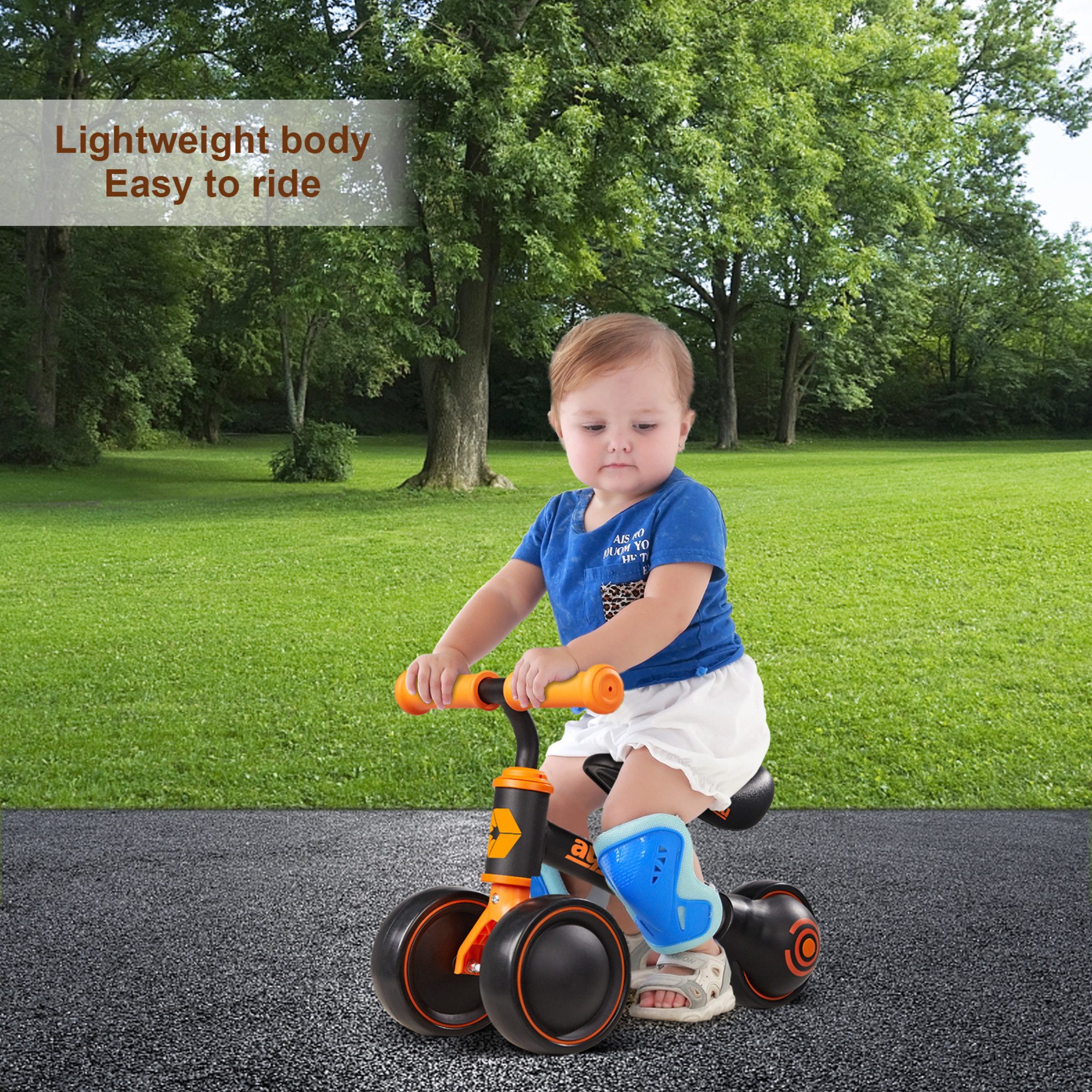 Ayeku Laufrad Laufrad Kinder 1–3 Jahre verstellbarem Sitz und leisen Rädern Schwarz