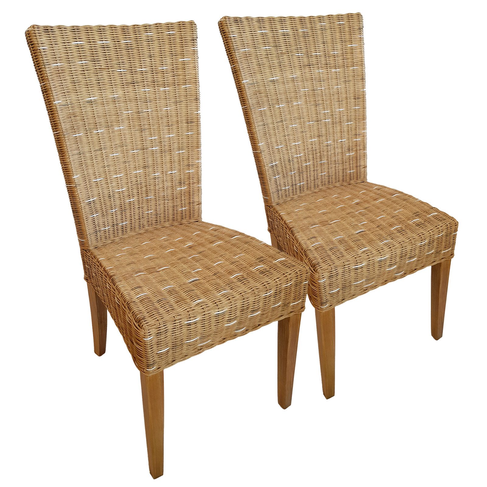 Amagohome Rattanstuhl Esszimmer Stühle 2 Stück günstig online kaufen
