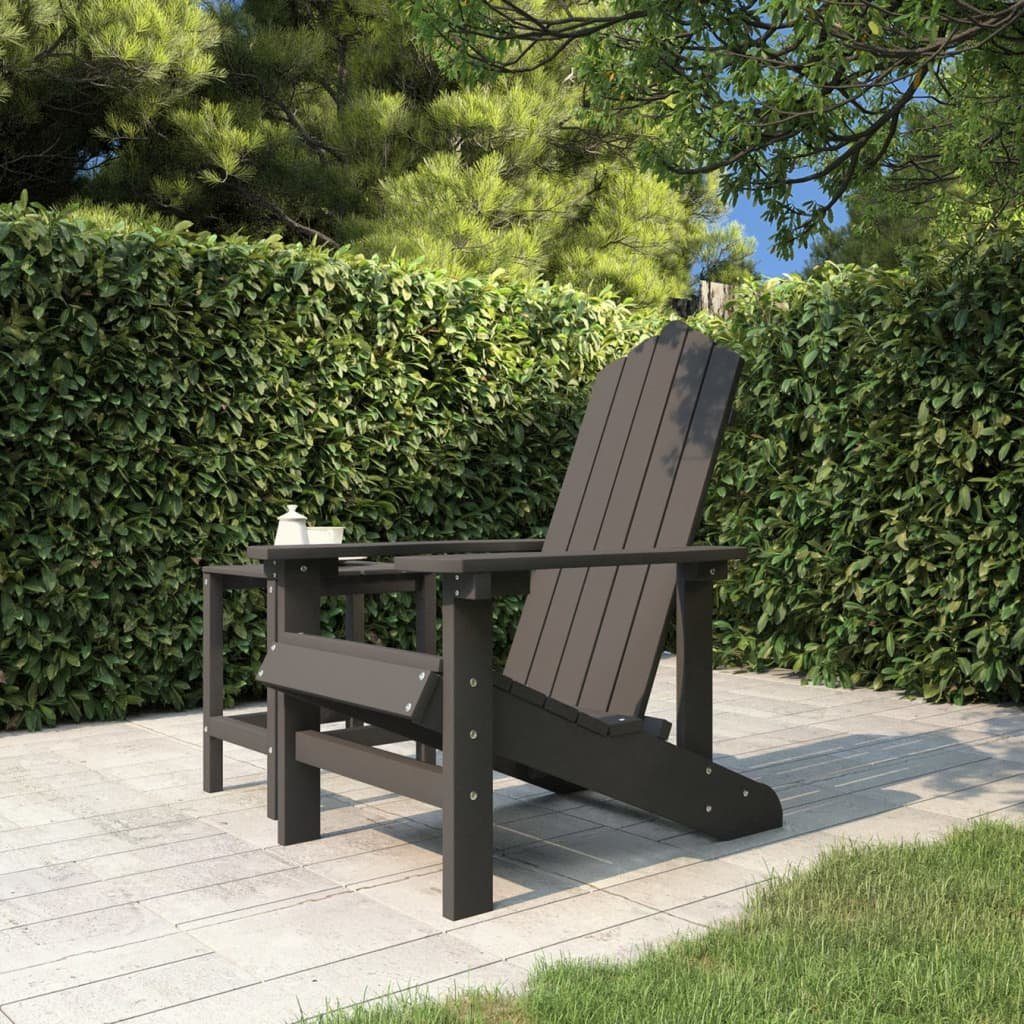 vidaXL Gartenstuhl Adirondack-Gartenstuhl HDPE Anthrazit (1 St)