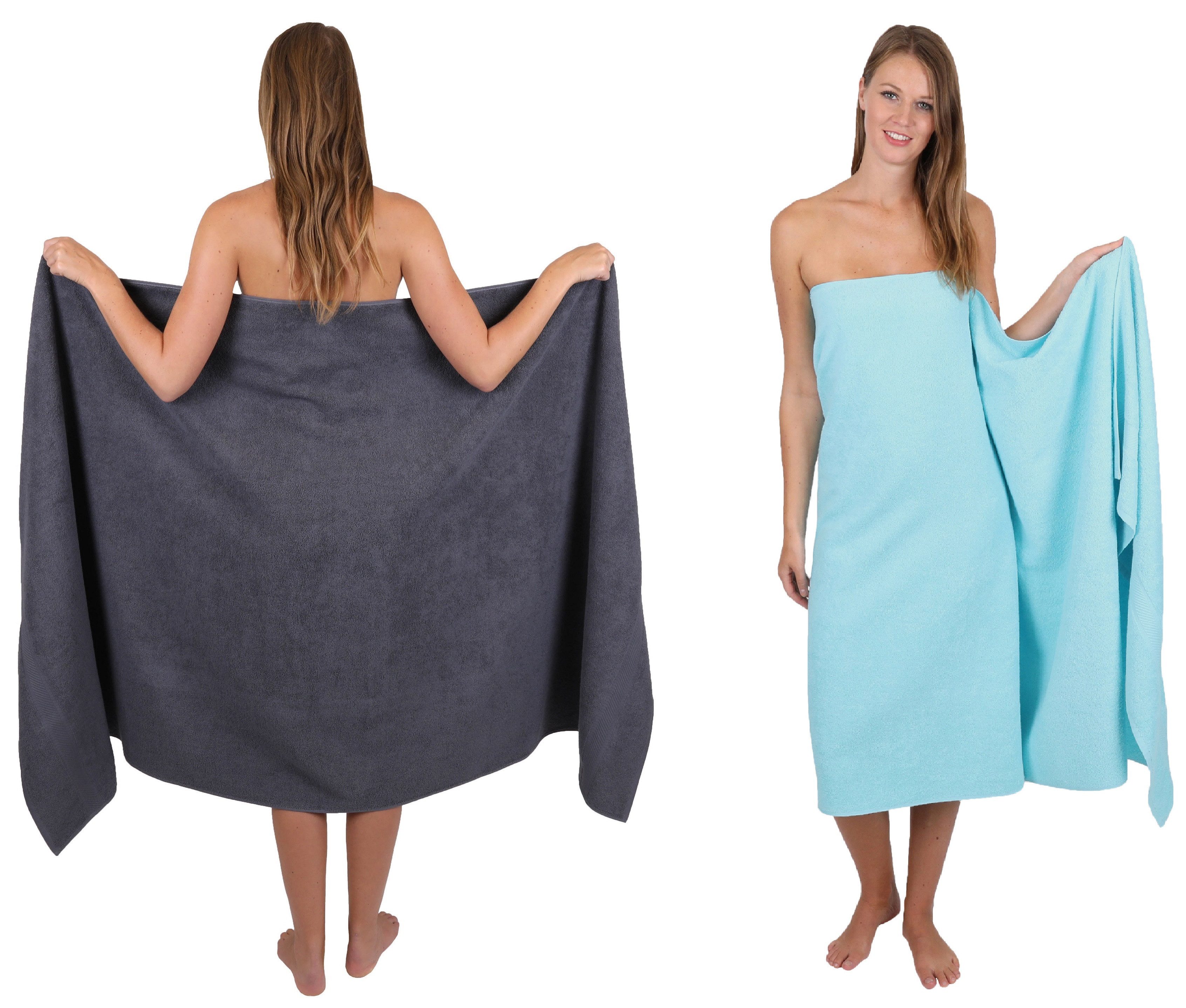 Betz Badetuch 2 Stück Badetücher groß XXL PALERMO Größe 100 x 200 cm, 100% Baumwolle (Set)