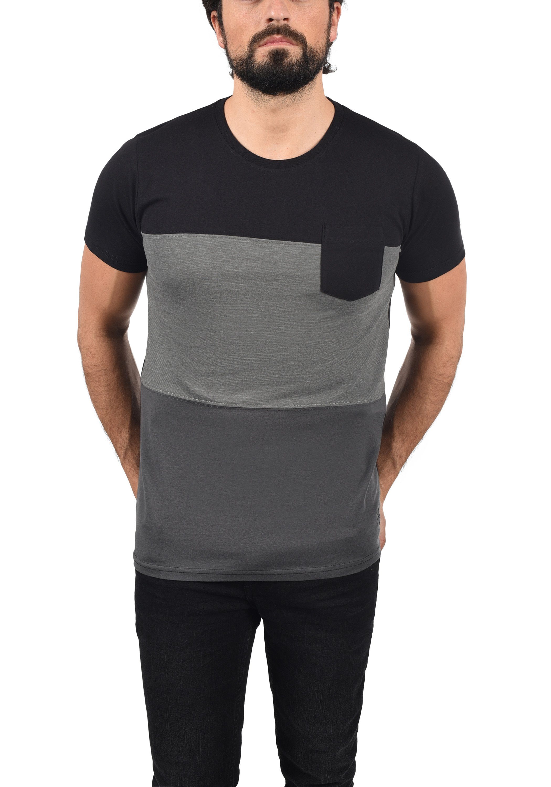 T-Shirt SDMingo Black (9000) Rundhalsshirt !Solid