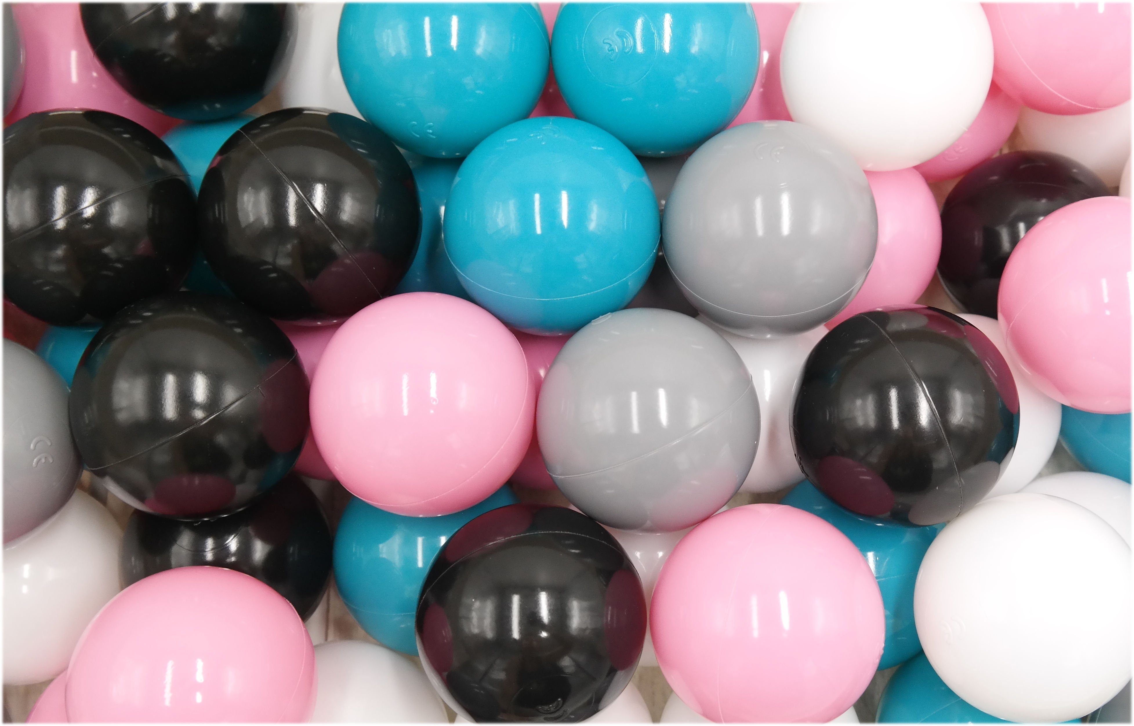 Bällebad-Bälle Bälle für Bällebad, 100/200 Bunte Bälle, Spielbälle, Plastikbälle, 6cm