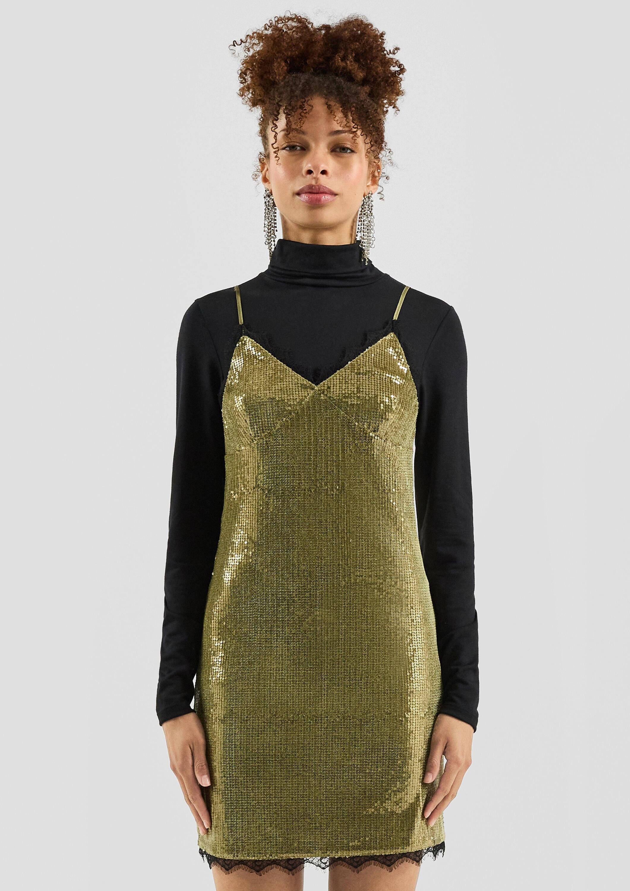 QS Minikleid Kleid QS x Vanessa Mai, Paillettenkleid
