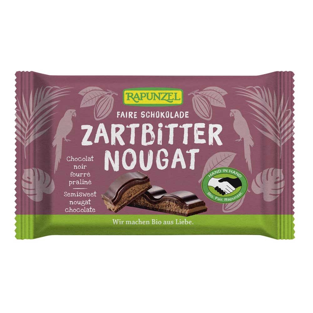 Rapunzel Schokolade Zartbitter Nougat Schokolade 100g