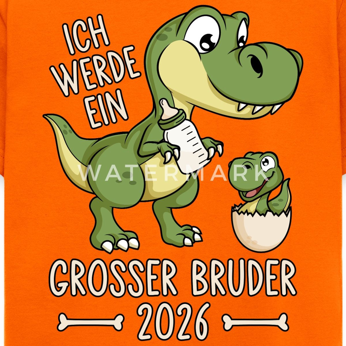 Spreadshirt T-Shirt Großer Bruder 2026 Ei Baby Dino Dinosaurier Kinder T-Shirt (1-tlg)