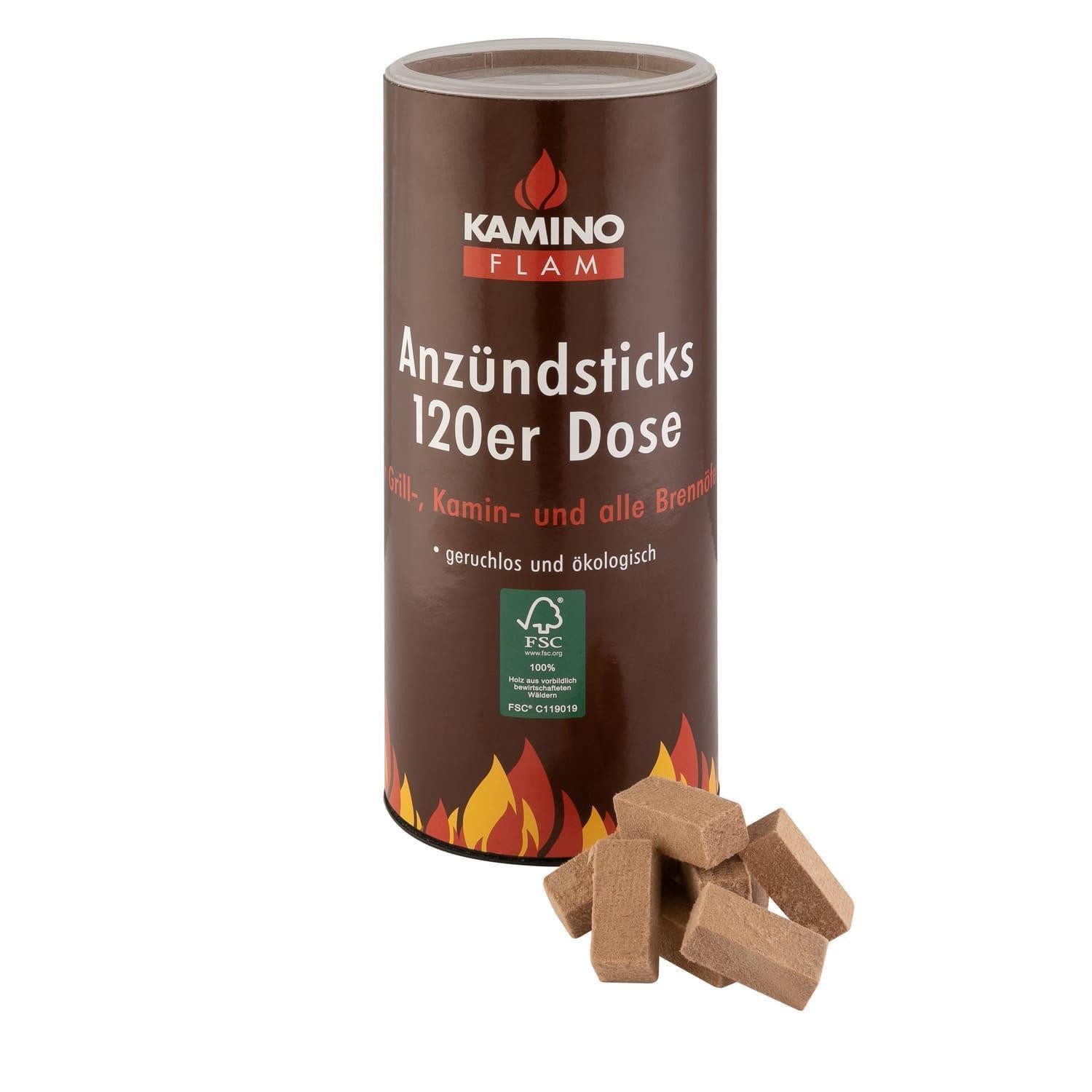 Kamino Flam Grillanzünder Kaminanzünder KAMINO-FLAM Anzündsticks, 120 Stück