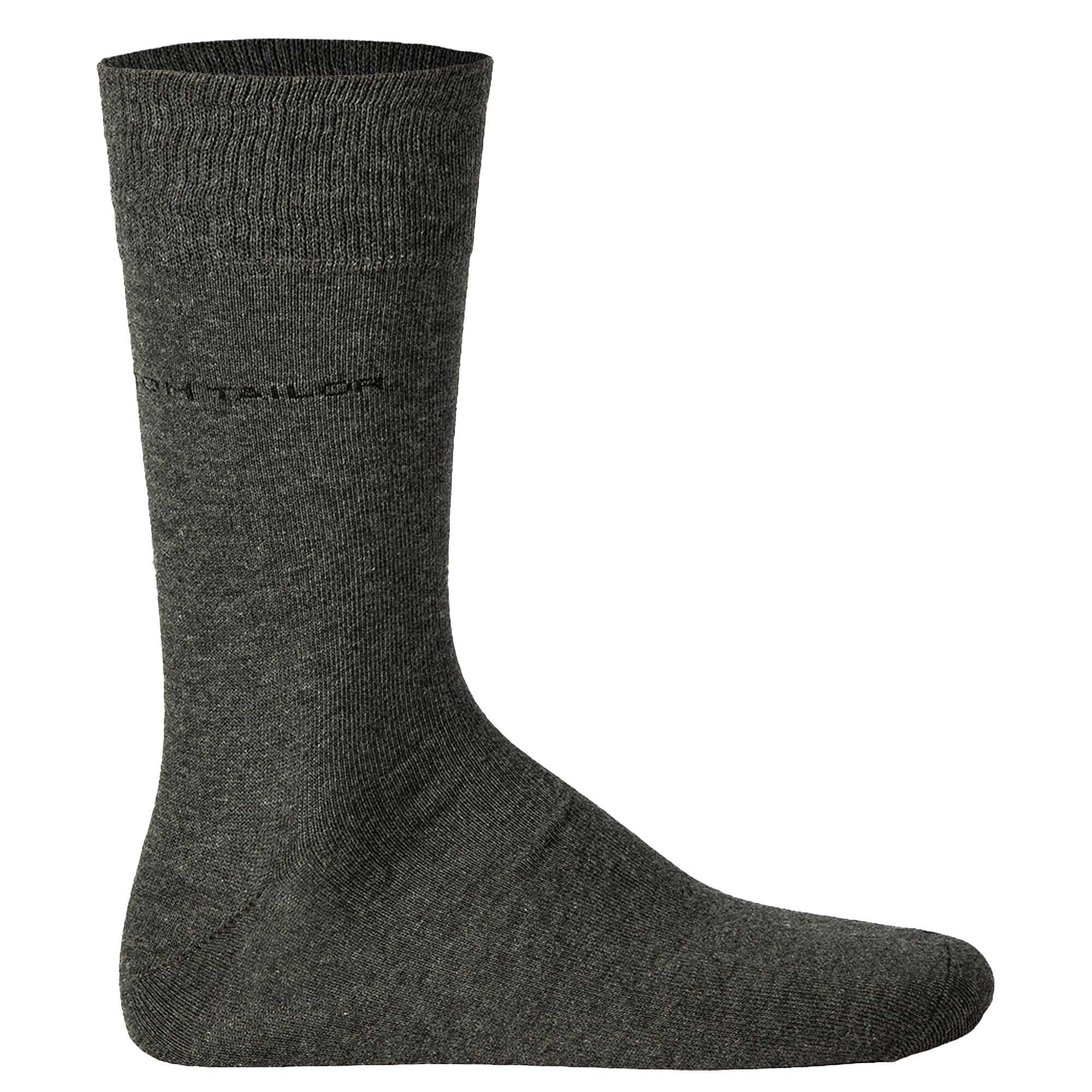 Kurzsocken TOM Herren - Socken, TAILOR Pack Basic, Baumwollmischung Grau 3er
