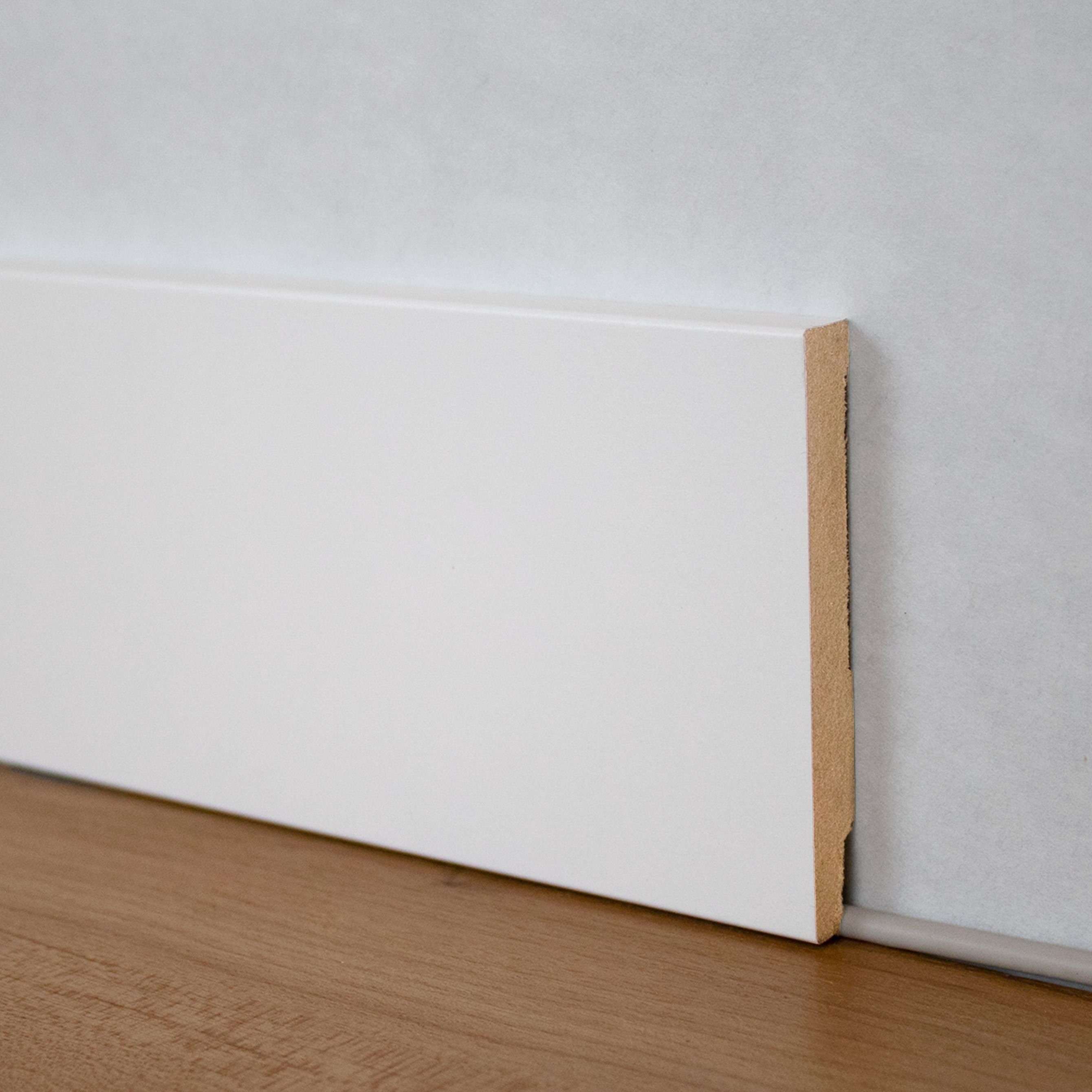 PROVISTON Sockelleisten-Aussenecke 10 x 80 x 400 mm Aussenwinkel MDF-Kern foliert Weiß by PROVISTON, 2-St.