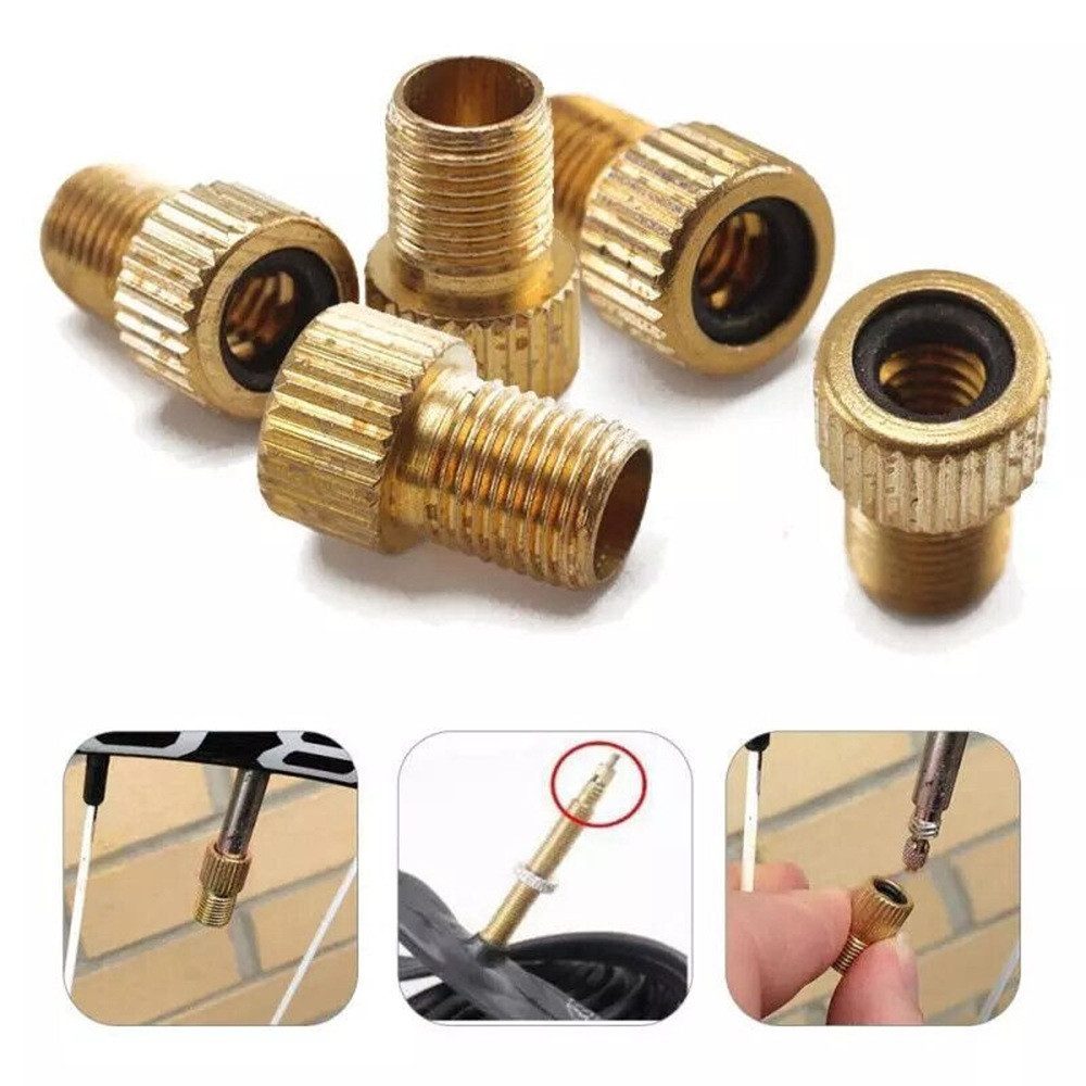 SpionProfi Minipumpe Fahrrad Ventil Adapter Ventiladapter SV DV BV KFZ Autoventil AV Pumpe (5-tlg), Universell für Presta-, Dunlop- und Blitzventile geeignet