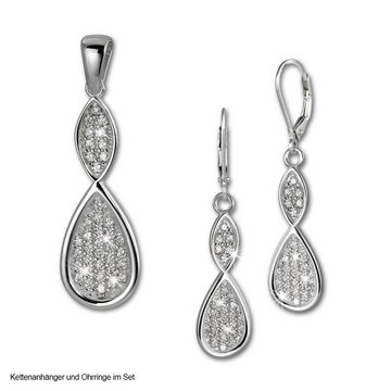 SilberDream Paar Ohrhänger SilberDream Ohrringe Damen 925 Silber (Ohrhänger), Damen Ohrhänger aus 925 Sterling Silber, Farbe: silber, weiß