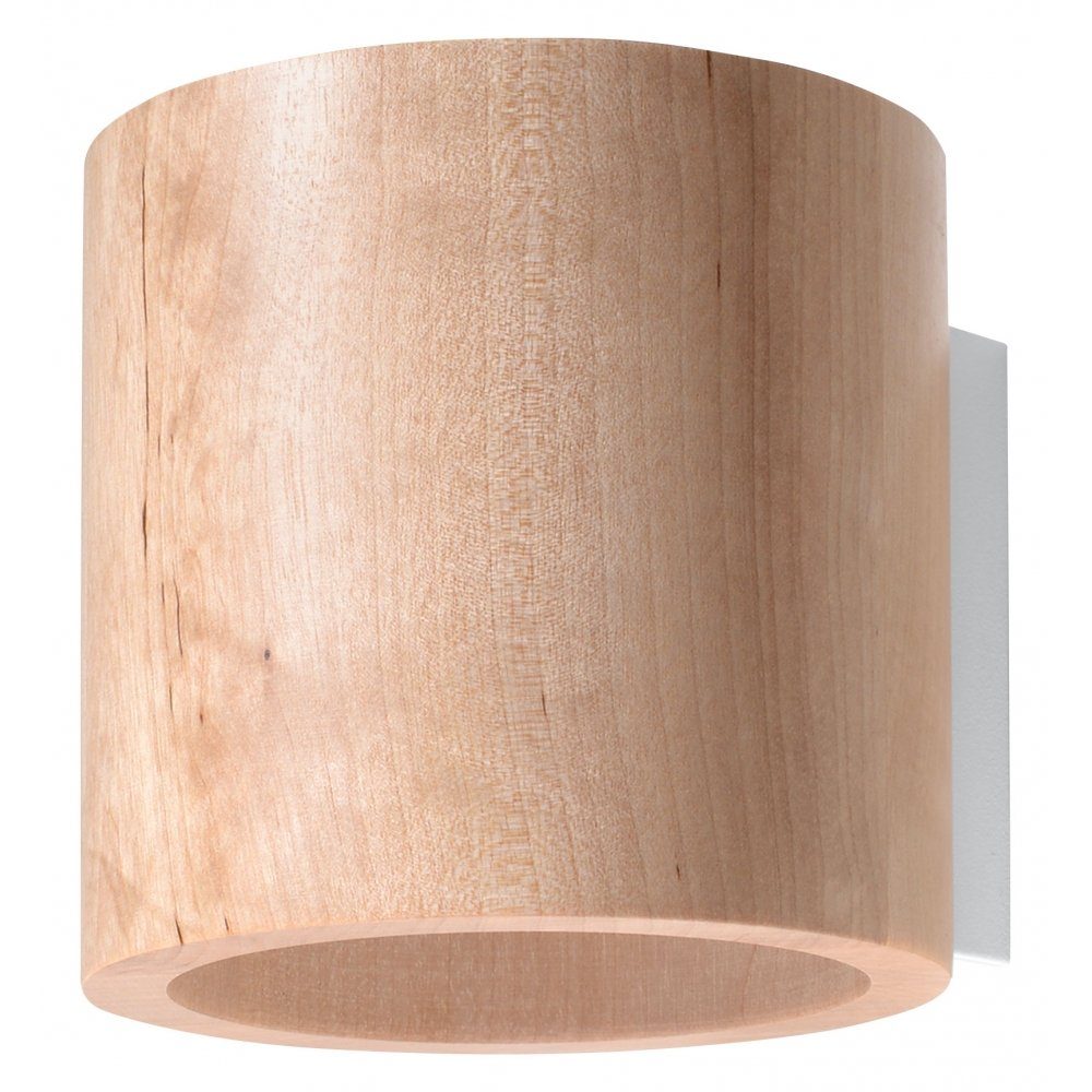 SOLLUX lighting Wandlampe ca. G9, 10x12x10 Holz, Natural Pendelleuchte ORBIS Wandleuchte cm 1x