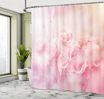Abakuhaus Duschvorhang Moderner Digitaldruck mit 12 Haken auf Stoff Wasser Resistent Breite 175 cm, Höhe 180 cm, Rose Dreamy Frühling Natur-Ansicht