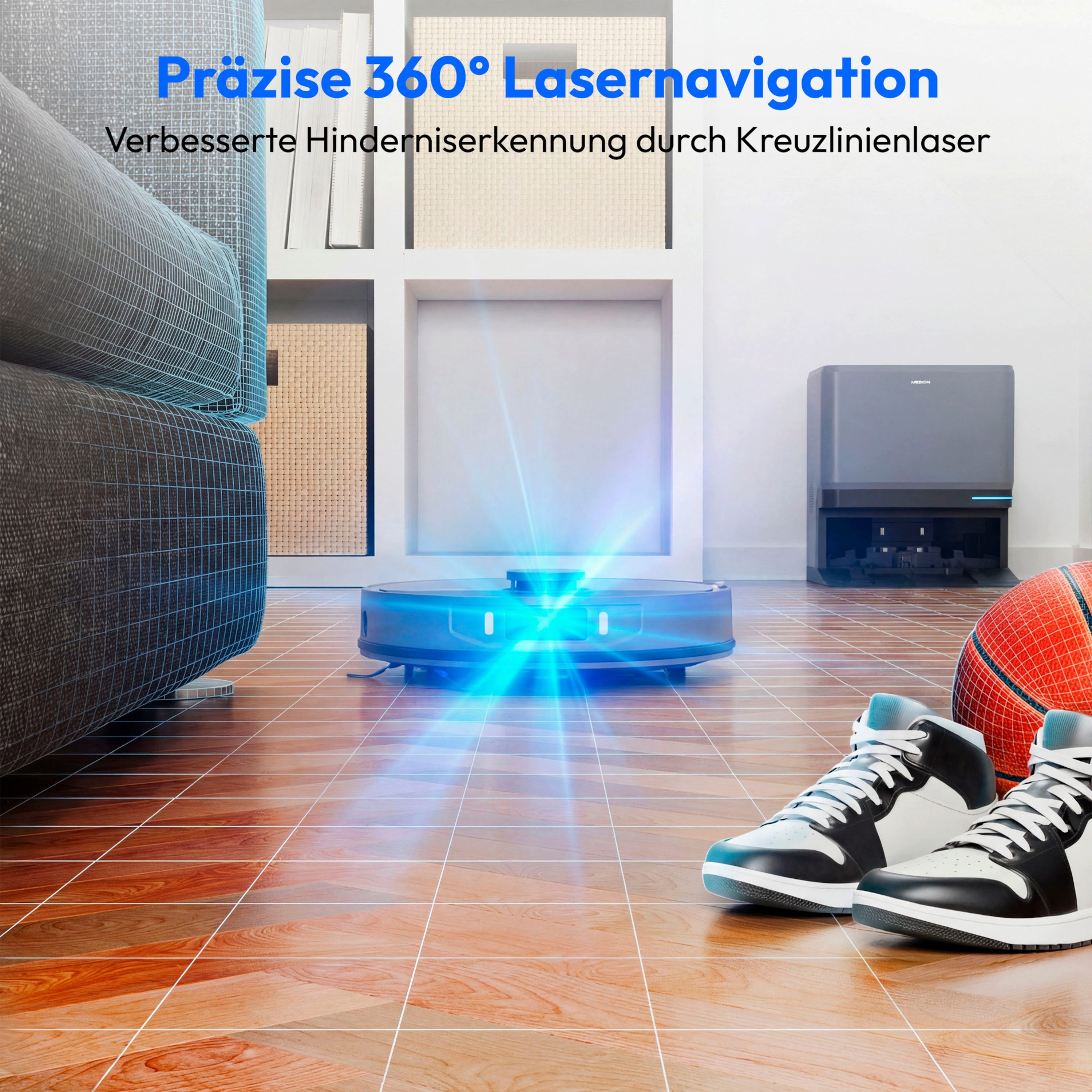 Medion® Saugroboter Saugroboter MEDION X55 SW+ Pro (MD12555), beutellos, X55 SW+ PRO – Bild 4 von 5