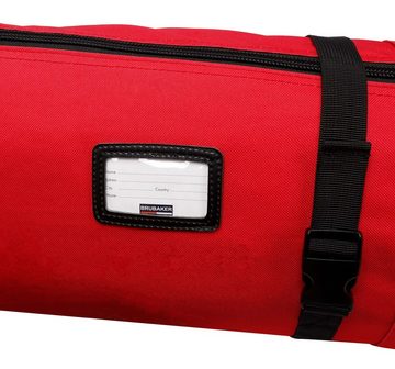 BRUBAKER Skitasche Carver Pro Ski Tasche - Schwarz Rot (Skibag für Skier und Skistöcke, 1-tlg., reißfest und schnittfest), gepolsterter Skisack mit Zipperverschluss