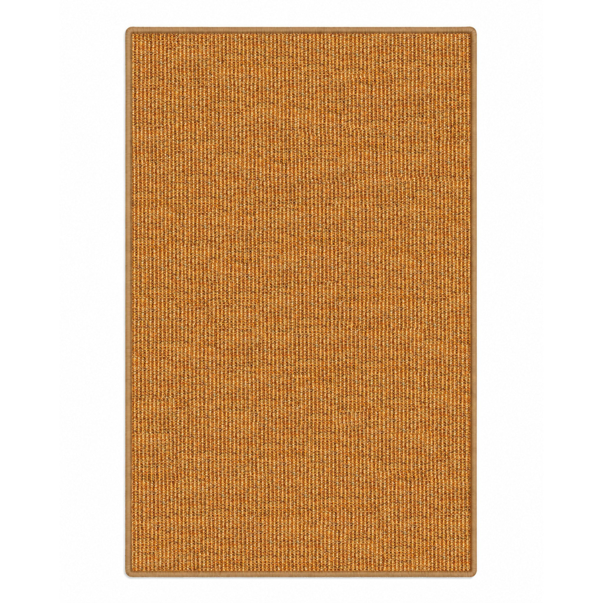 Kubus Sisalteppich Moa Sisal-Teppich aus 100 % Sisal mit Latexrücken und Kettelung, Farblich abgestimmte Kettelung