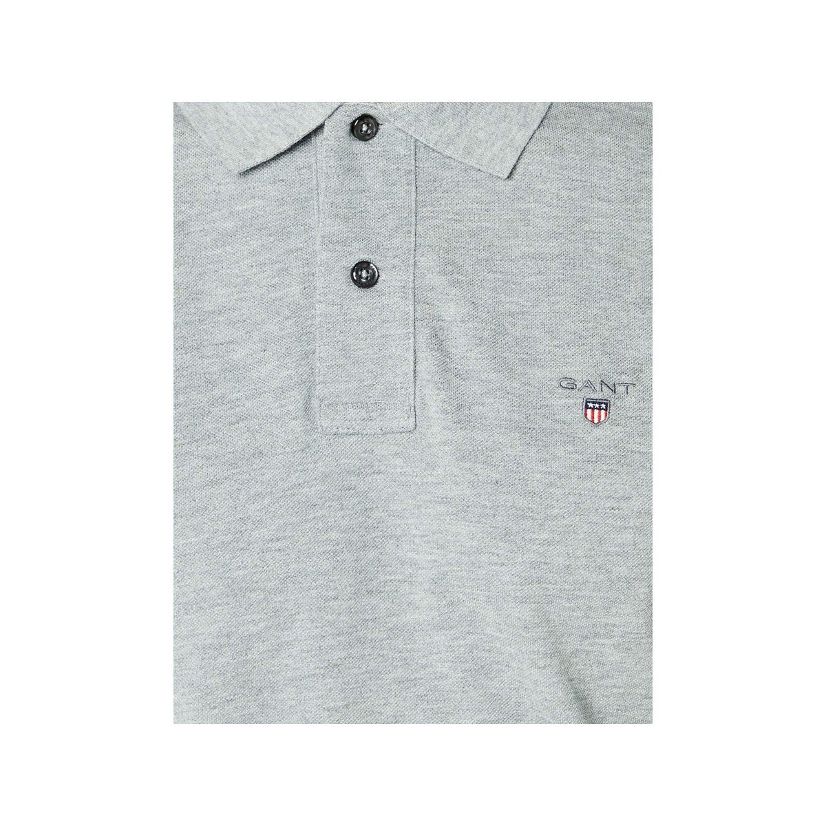 Melange Poloshirt regular (1-tlg) Grey grau Gant