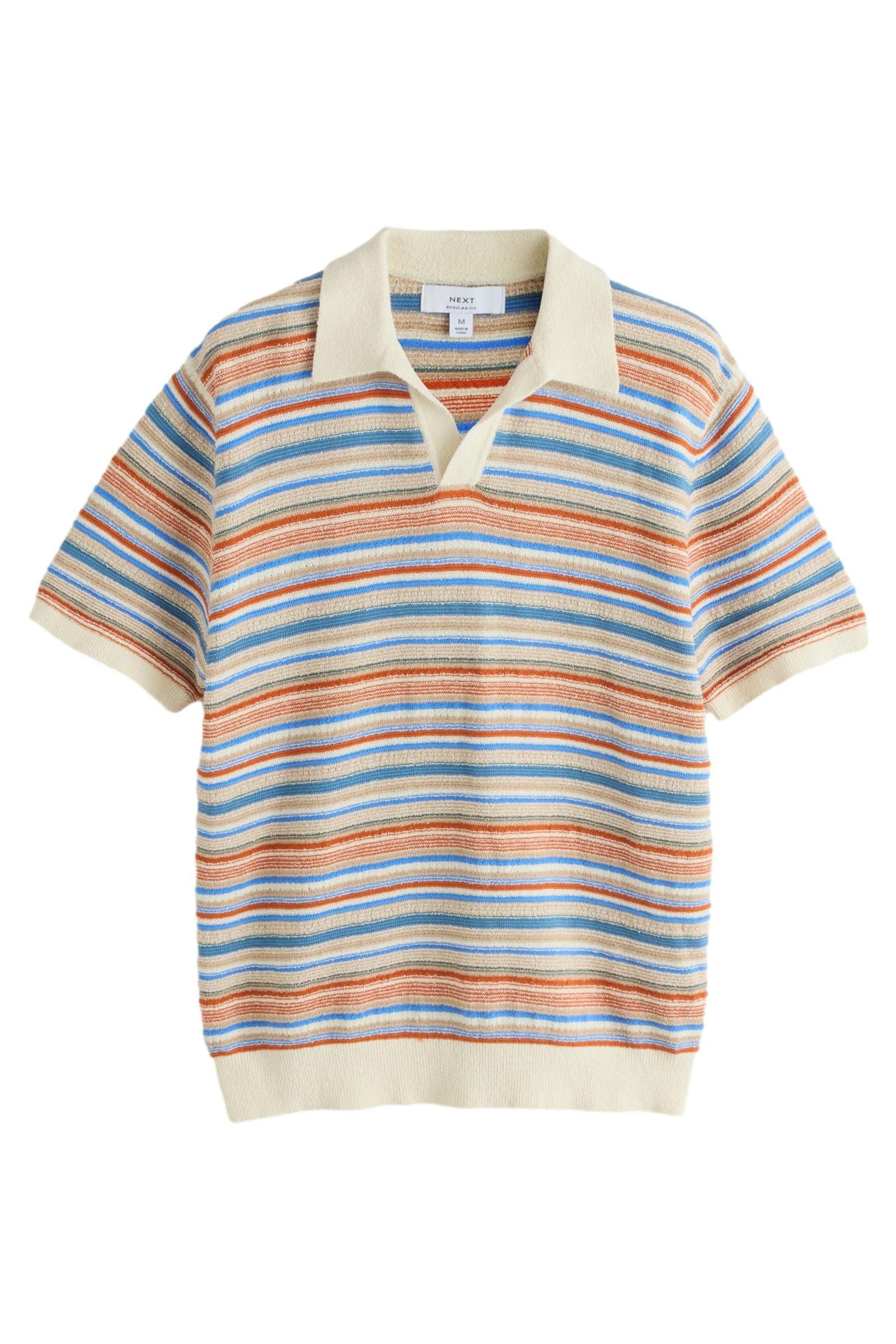 Poloshirt Regular Fit Bouclé-Poloshirt mit Streifen