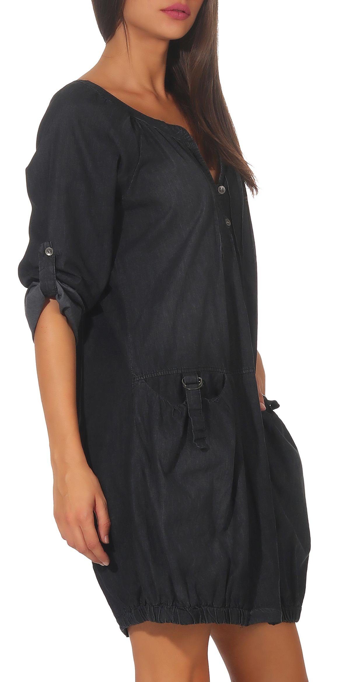 malito more than fashion Jeanskleid malito Damen Jeanskleid, Maxikleid mit günstig online kaufen