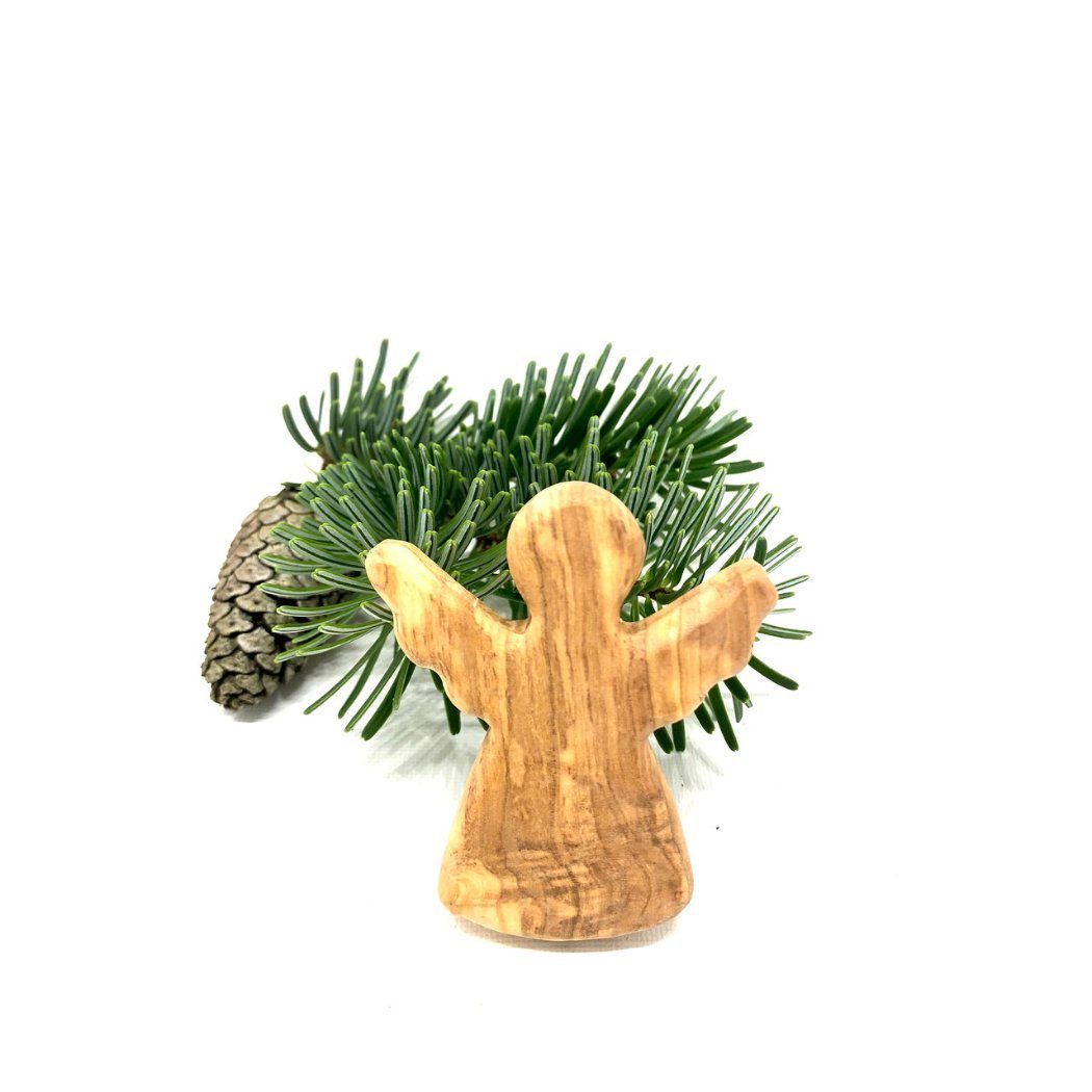 Soapbrothers Engelfigur Olivenholz Schutzengel Handgefertigte Engelsfigur, Glücksbringer (1 St)