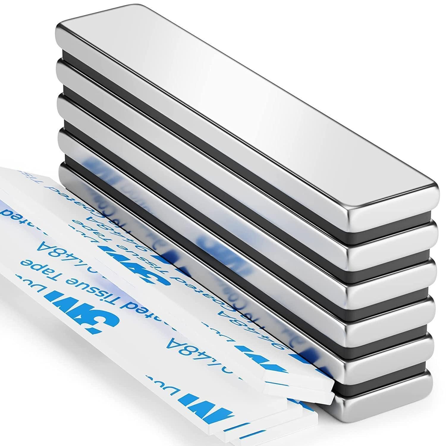 Magnet Neodym Magnete Extra Stark 6er Set 60x10x3mm Stabmagnet Magnetstreifen
