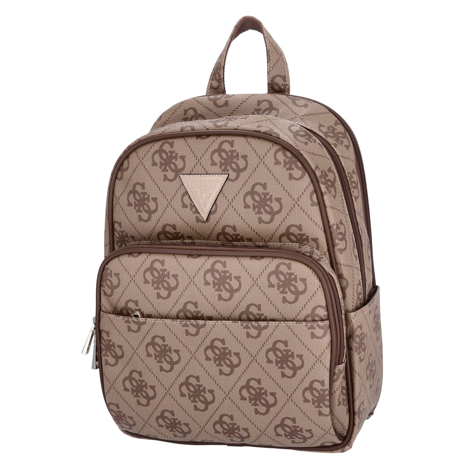Freizeitrucksack GUESS Damen Rucksack Berta Latte Logo-Brown