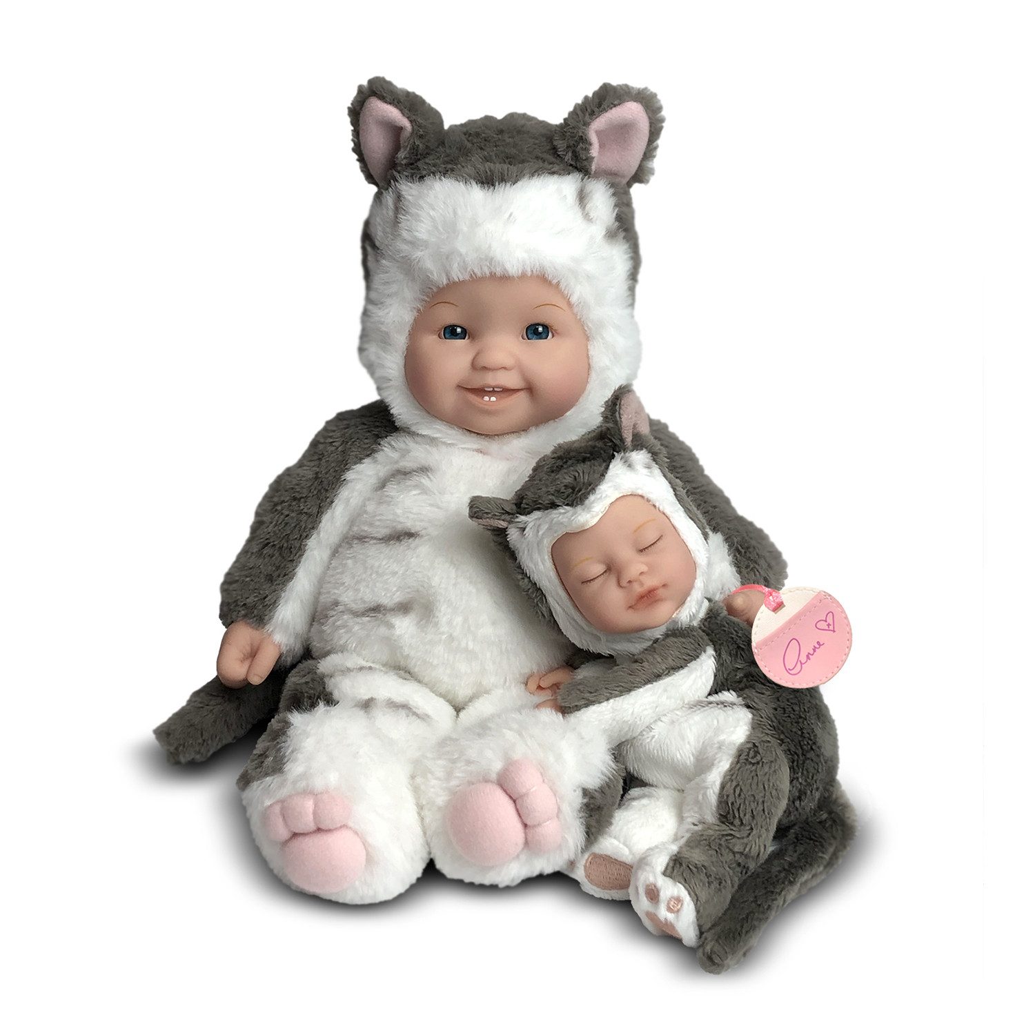 ANNE GEDDES Babypuppe Kittens Little Sister SET - 23 und 38 cm (2-tlg) günstig online kaufen