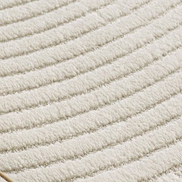 Teppich Kurzflor Teppich mit Bogen Muster in Creme, TeppichHome24, rechteckig
