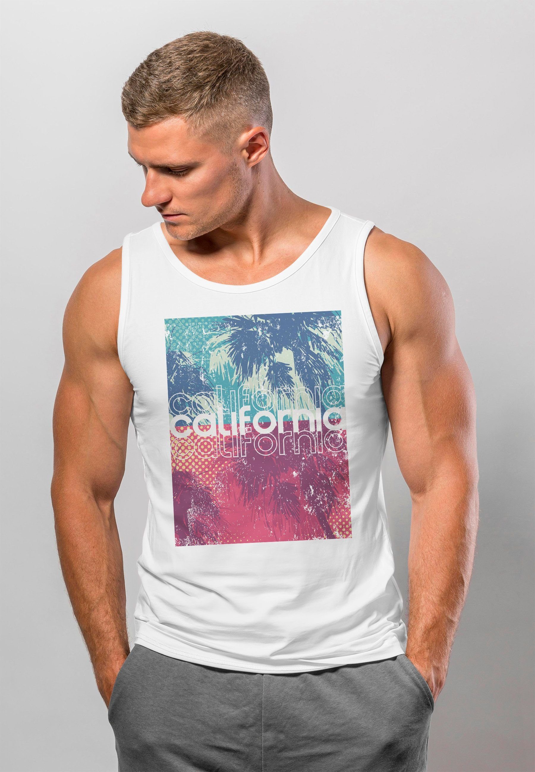 Neverless Tanktop Herren Tank-Top California Palmen Sommer Foto Print Aufdr günstig online kaufen