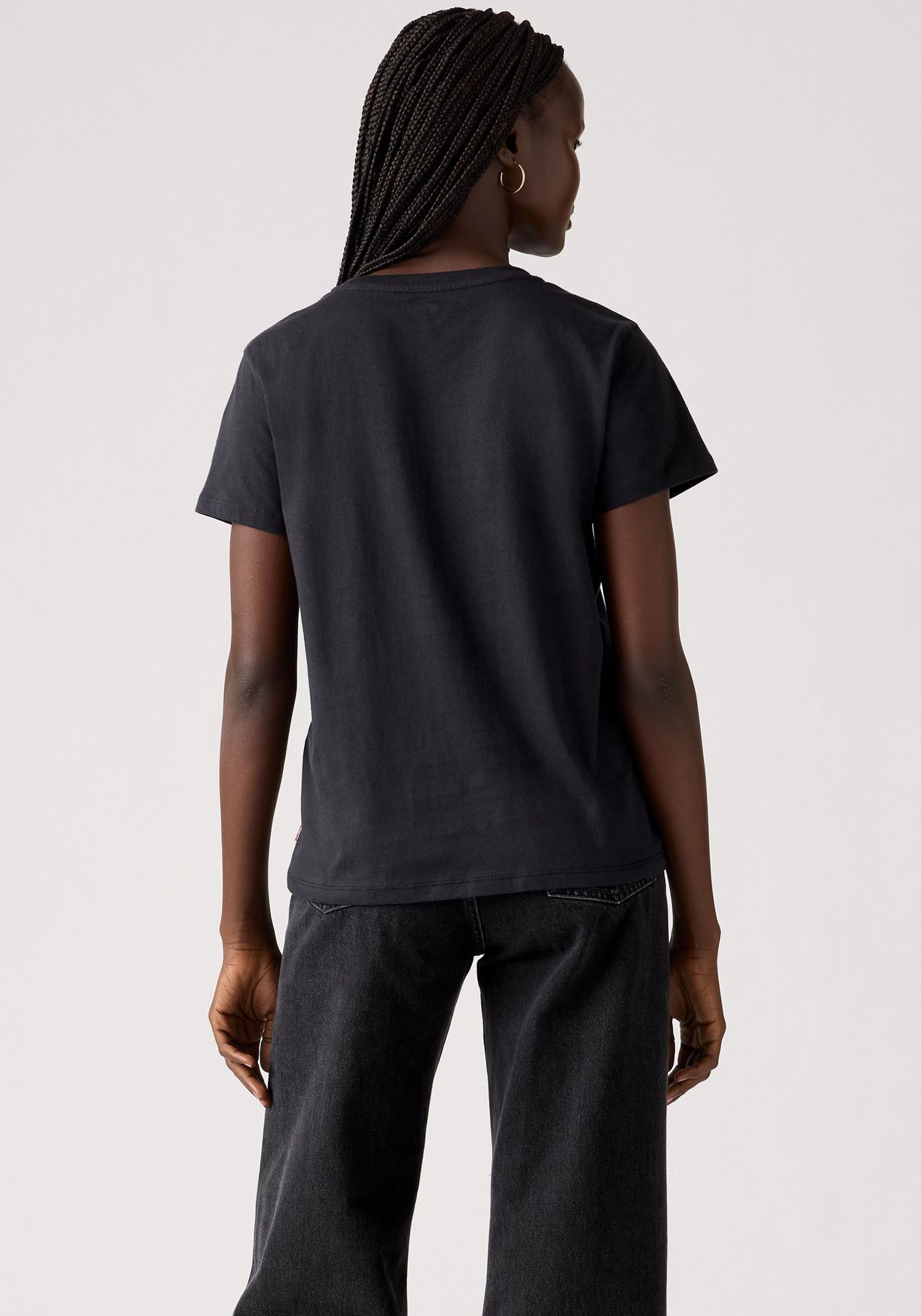 Levi's® Rundhalsshirt THE PERFECT TEE mit Logo im Metallic-Holo Print