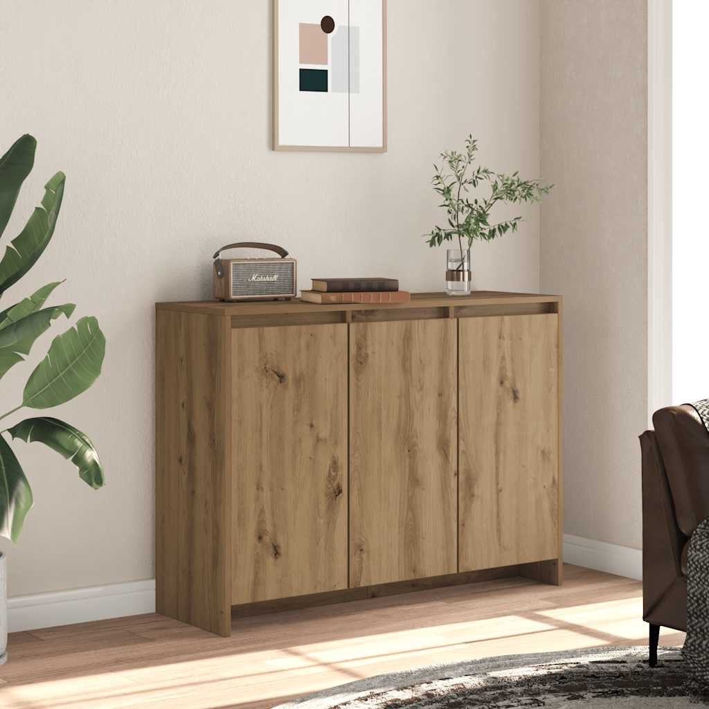 vidaXL Sideboard Sideboard Artisan-Eiche 102x33x75 cm Holzwerkstoff (1 St)