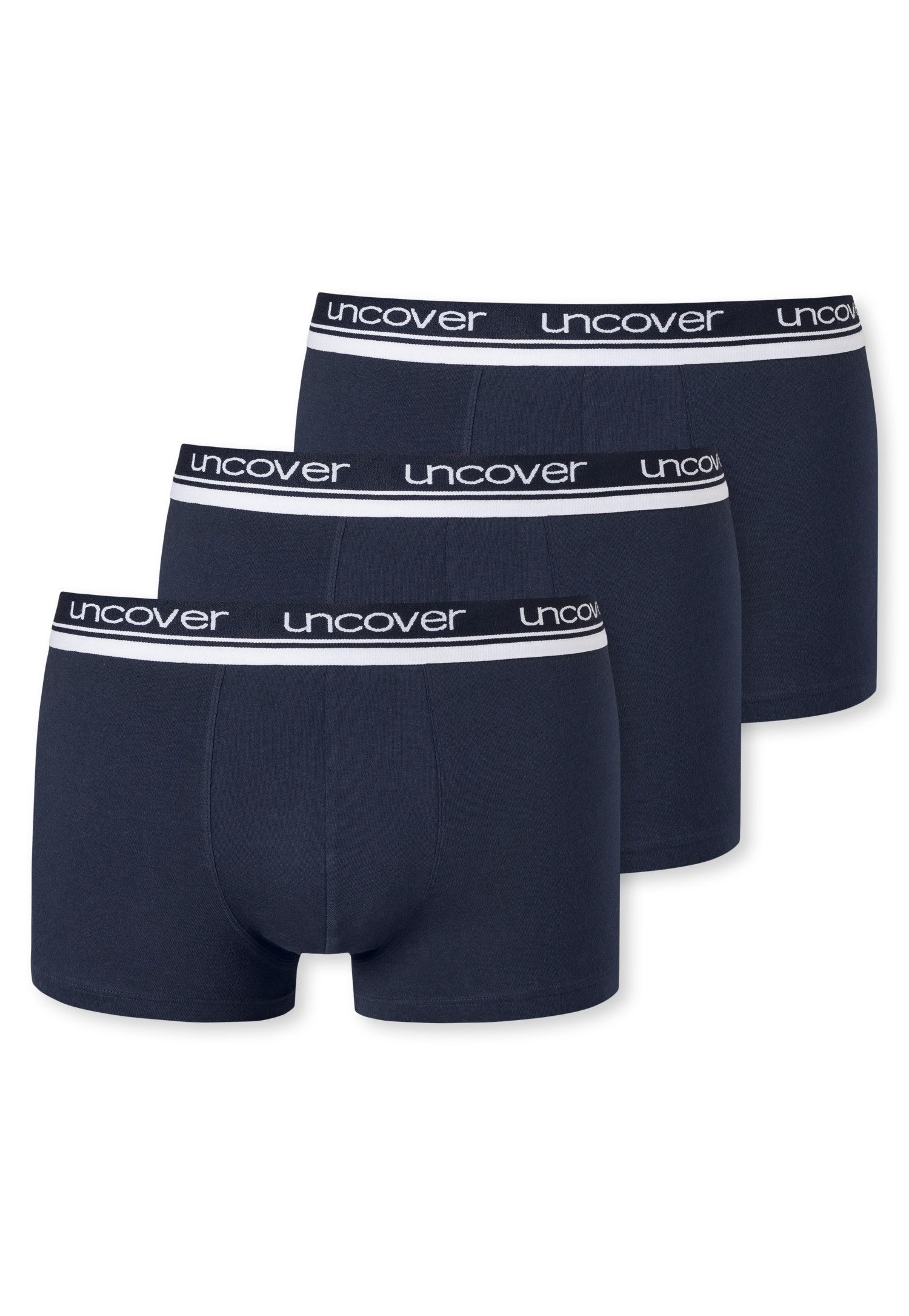 uncover by SCHIESSER Boxer Uncover Cotton (2er Pack) Logo-Bund, elastisch, günstig online kaufen