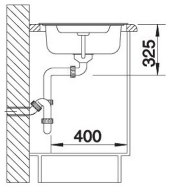 Blanco Edelstahlspüle TIPO 5 S, eckig, 50/95 cm, (1 St), zum wechselseitigen Einbau geeignet, inklusive gratis Edelstahleinsatz