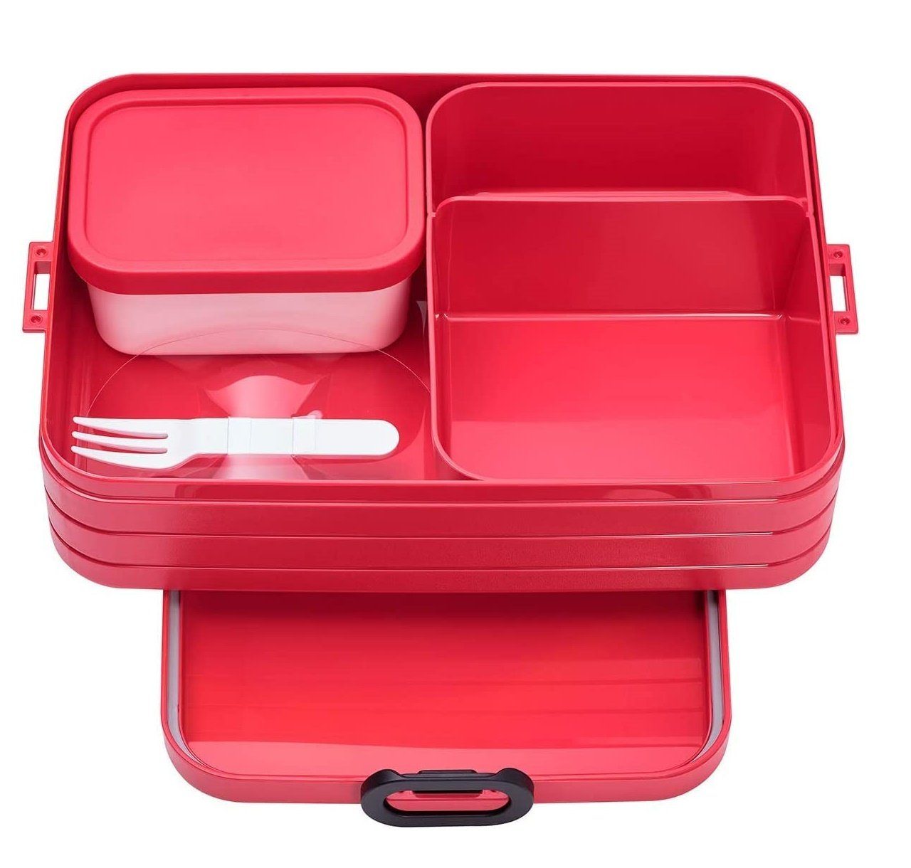 Mepal Lunchbox Limited Edition und / bis (Set, Groß, (PP), 2-tlg., Lunchbox Klein BZW. Bento-Lunchboxen 8 Set Bento Red zu geeignet Nordic Butterbrote Midi 4 Polypropylen Large), für