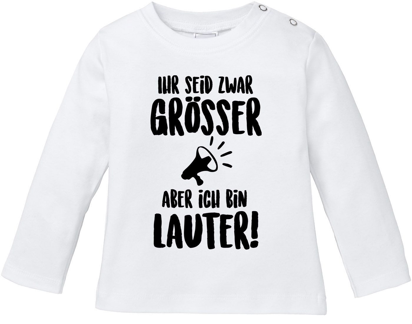 Rundhalsshirt Baby Langarmshirt Ich bin lauter Babyshirt Bio Baumwolle Jungen