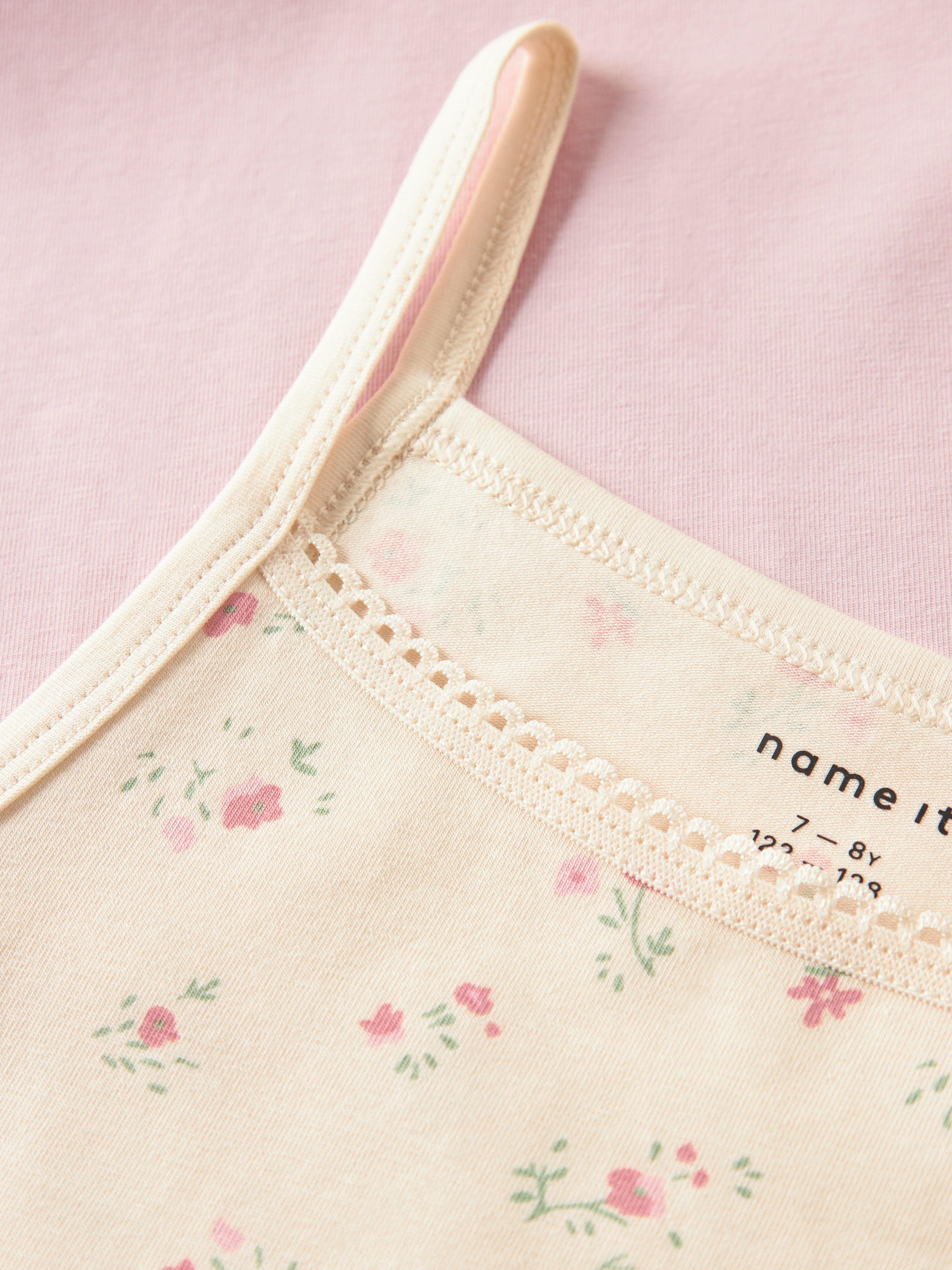 Name It Unterhemd NKFSTRAP TOP 2P FLOWER NOOS (2-St)