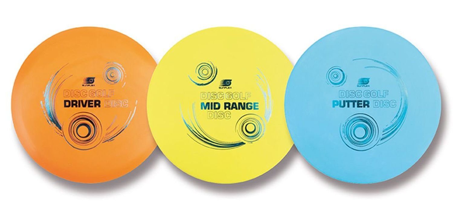 Sunflex Wurfscheibe Disc Golf Wurfscheiben + Target Set