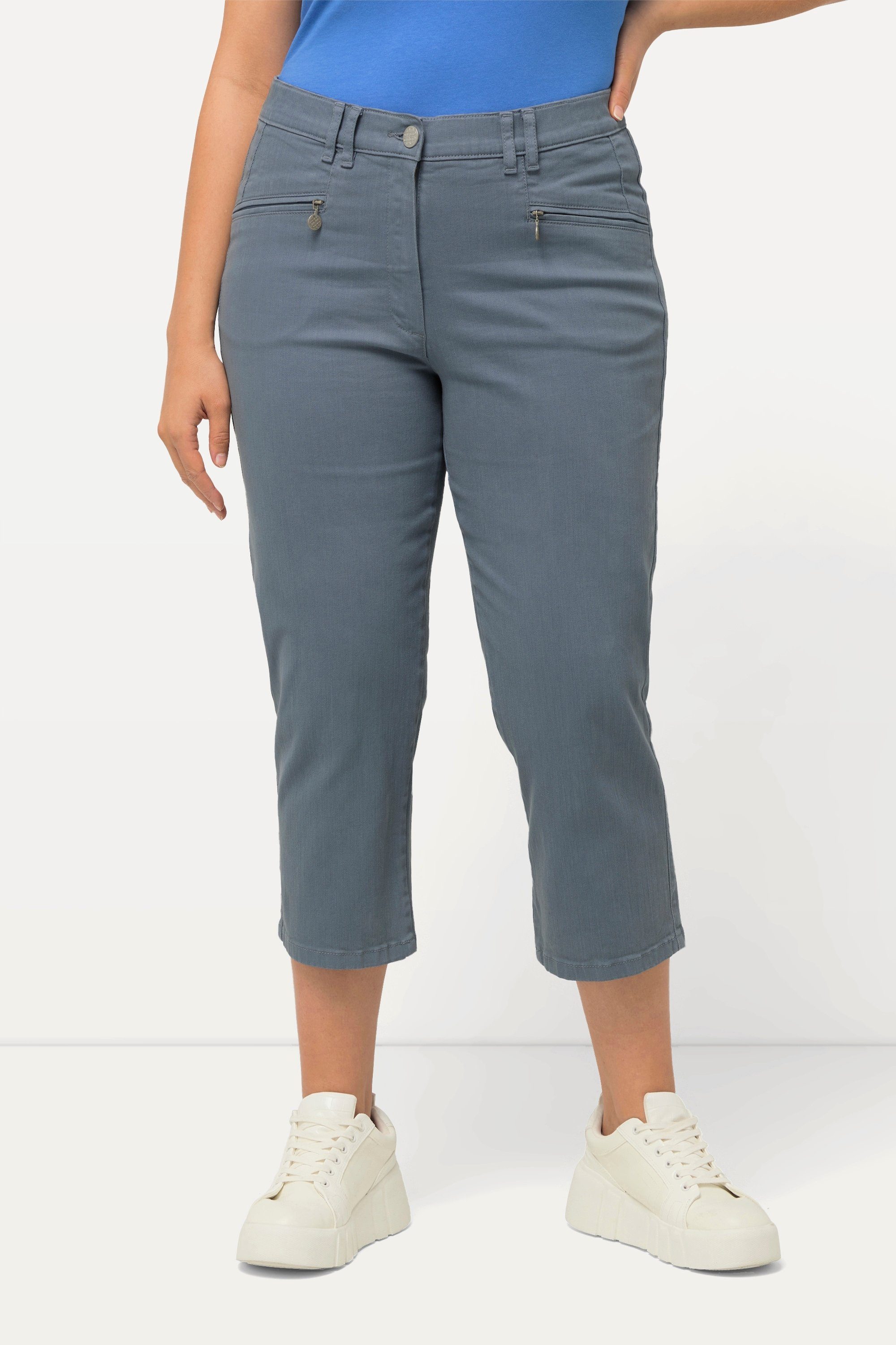 Ulla Popken Funktionshose 7/8-Stretchhose Mony Zipptaschen günstig online kaufen