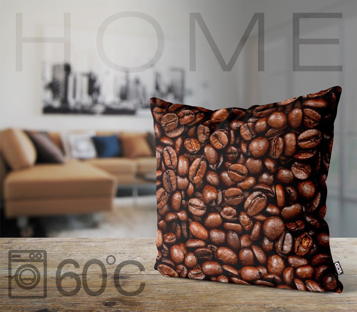 Stück), Kaffeemaschine Kissenbezug Kaffee Kissenbezug, (1 Kaffee Maschine Sofa-Kissen Kaffeebohnen Cafe Bohnen VOID